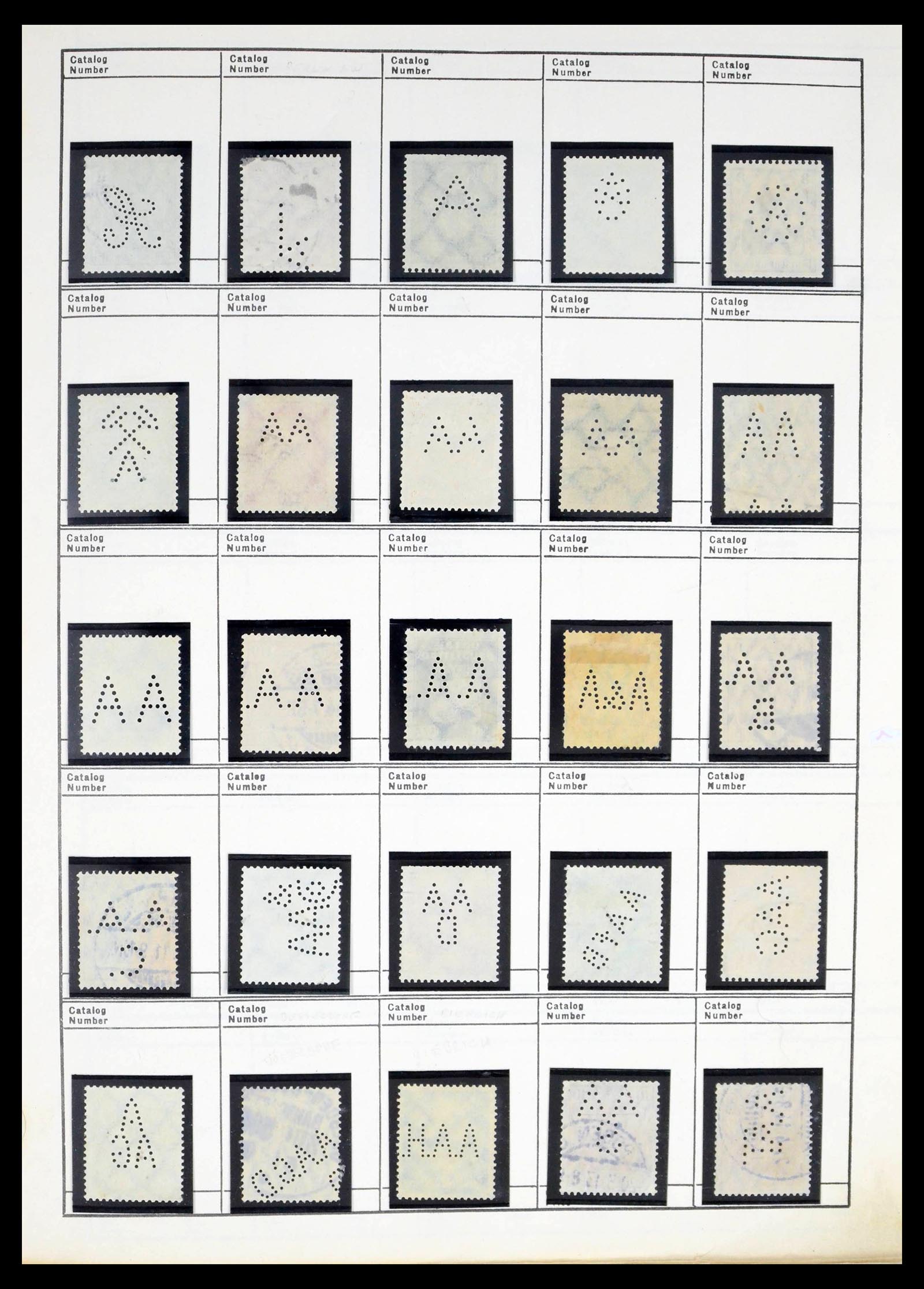 39480 0004 - Stamp collection 39480 German Reich perfins 1880-1955.
