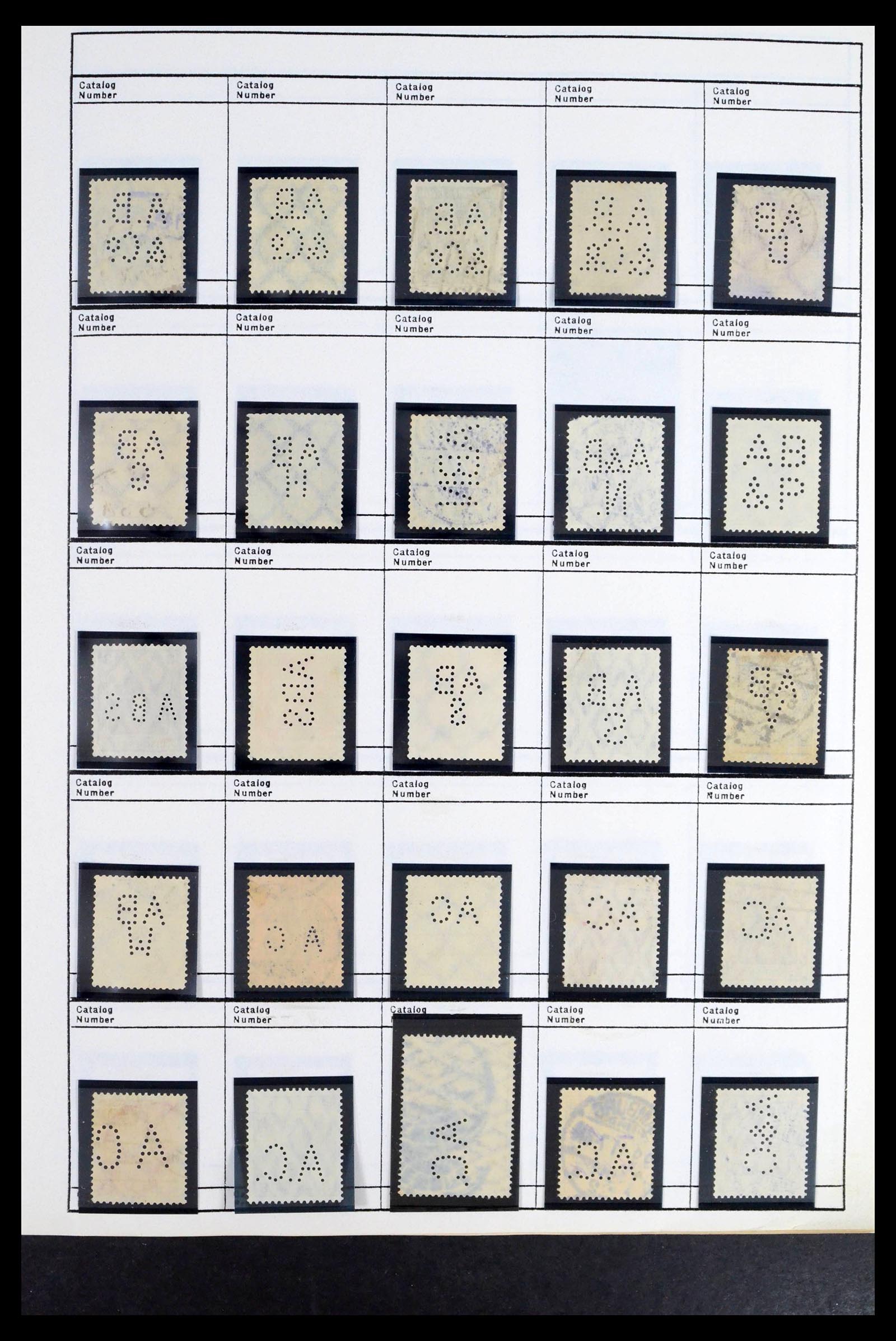 39480 0009 - Stamp collection 39480 German Reich perfins 1880-1955.