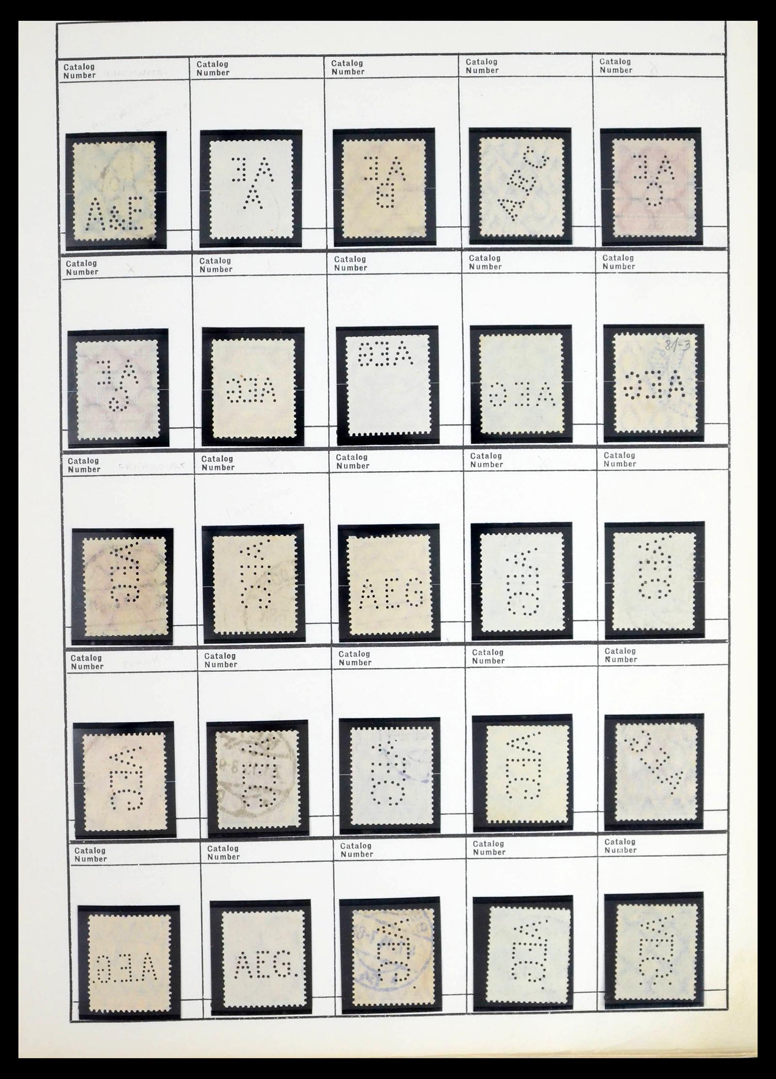 39480 0013 - Postzegelverzameling 39480 Duitse Rijk perfins 1880-1955.
