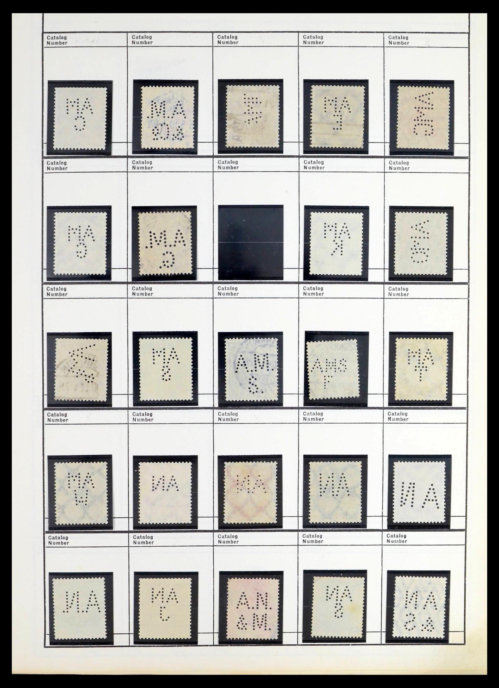 39480 0031 - Stamp collection 39480 German Reich perfins 1880-1955.