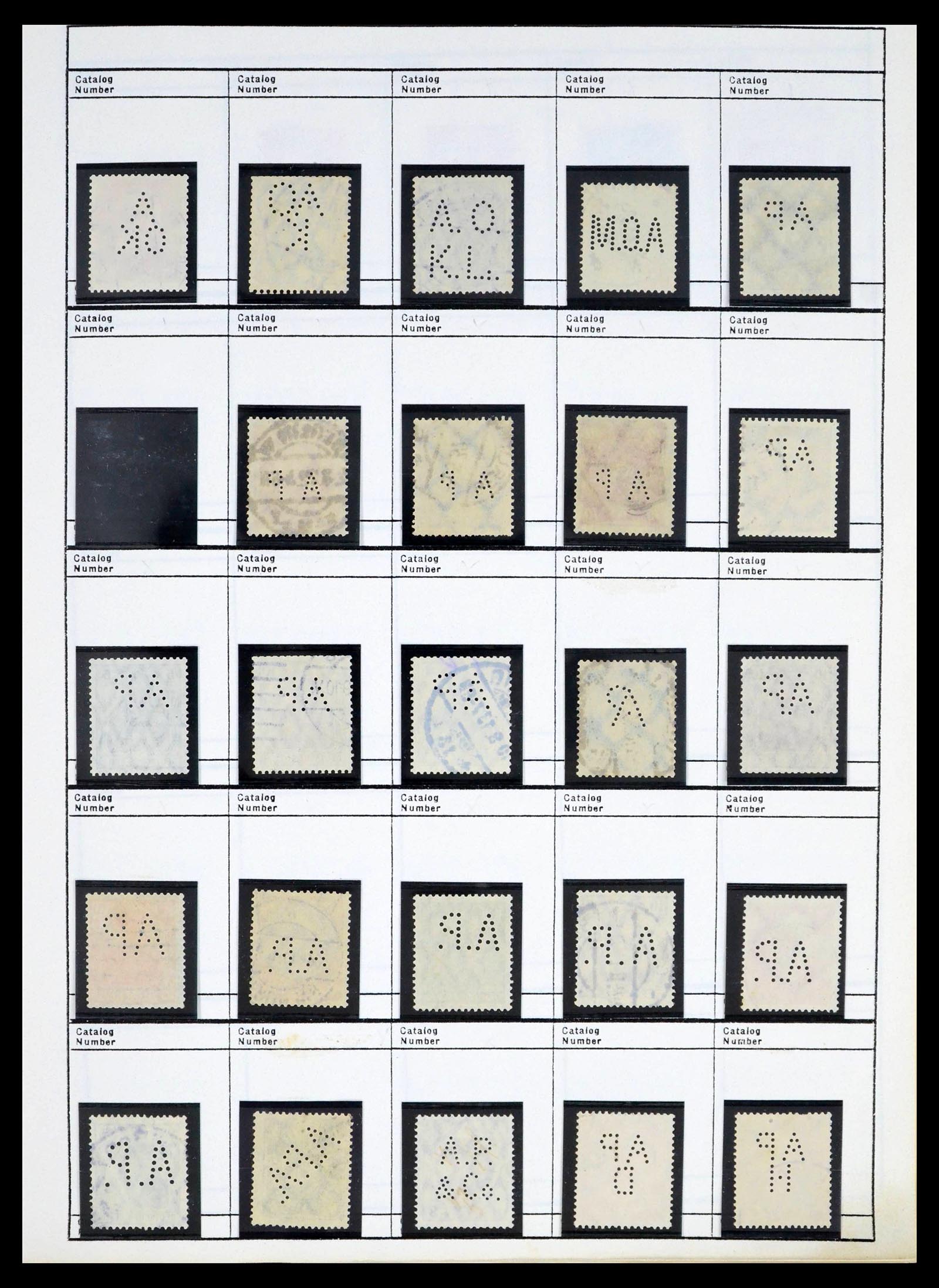 39480 0034 - Stamp collection 39480 German Reich perfins 1880-1955.