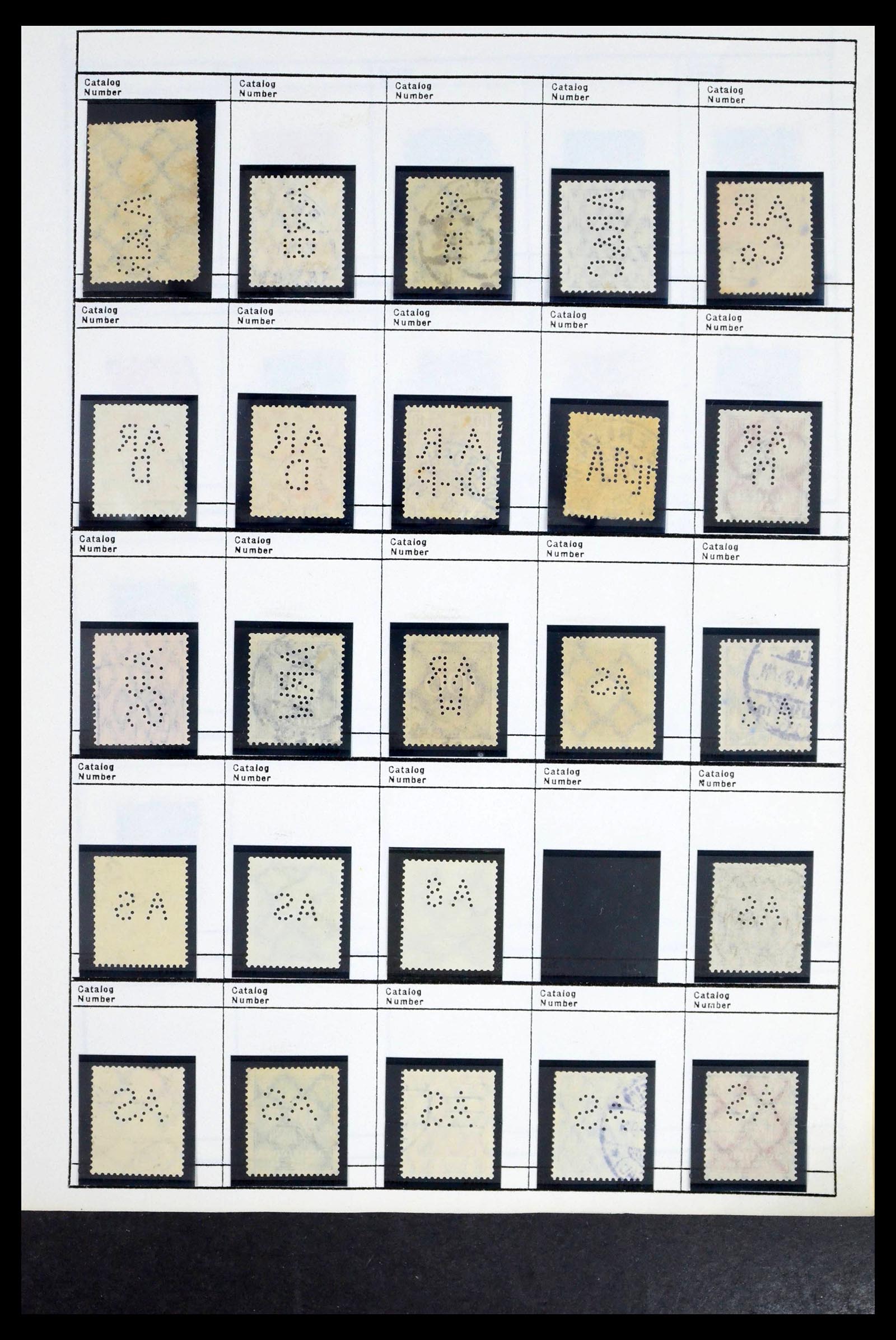 39480 0038 - Stamp collection 39480 German Reich perfins 1880-1955.