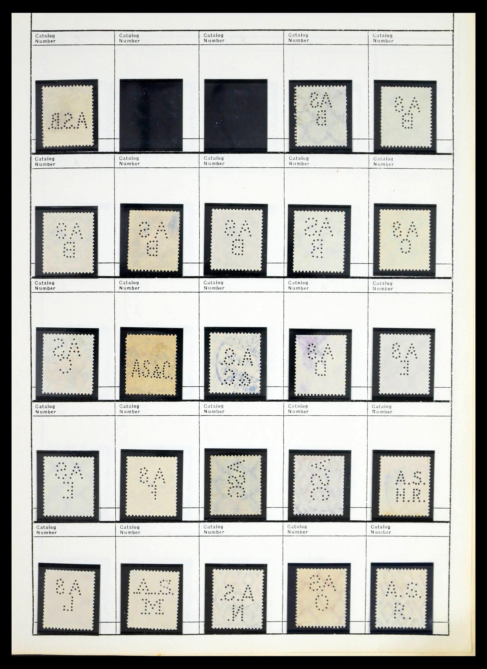 39480 0041 - Stamp collection 39480 German Reich perfins 1880-1955.