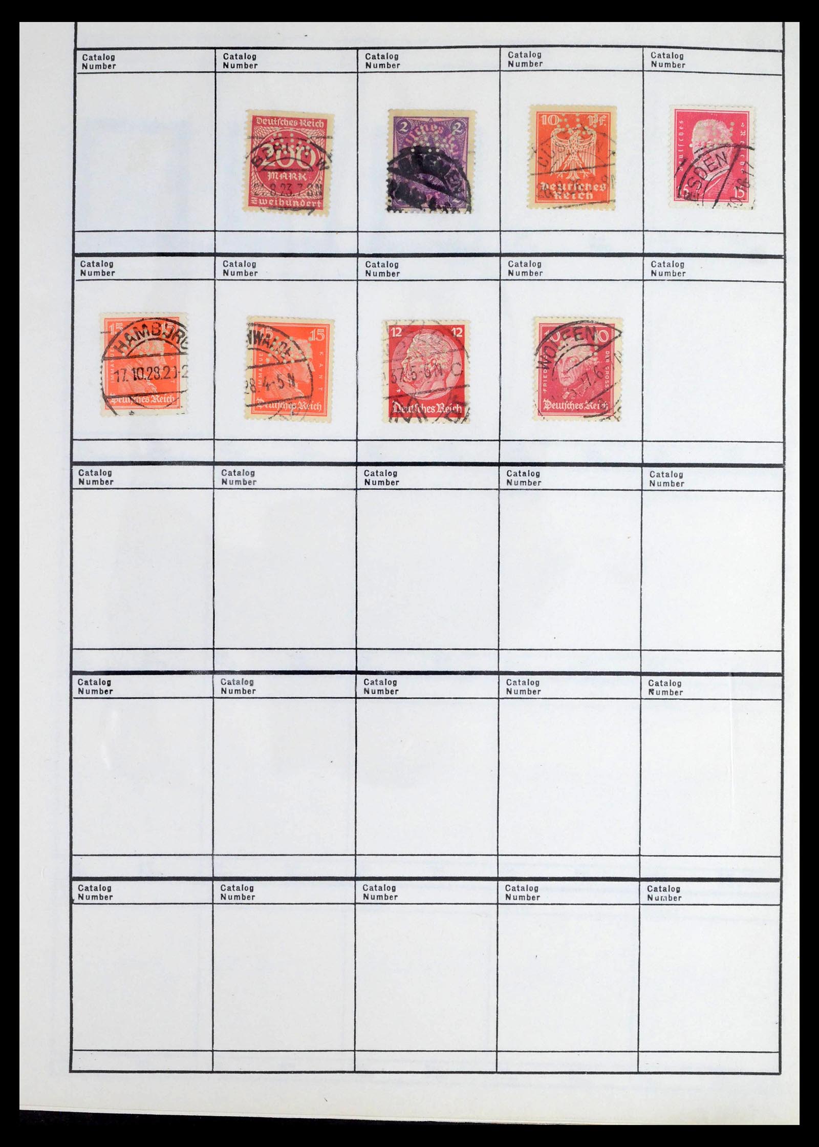 39480 0046 - Stamp collection 39480 German Reich perfins 1880-1955.