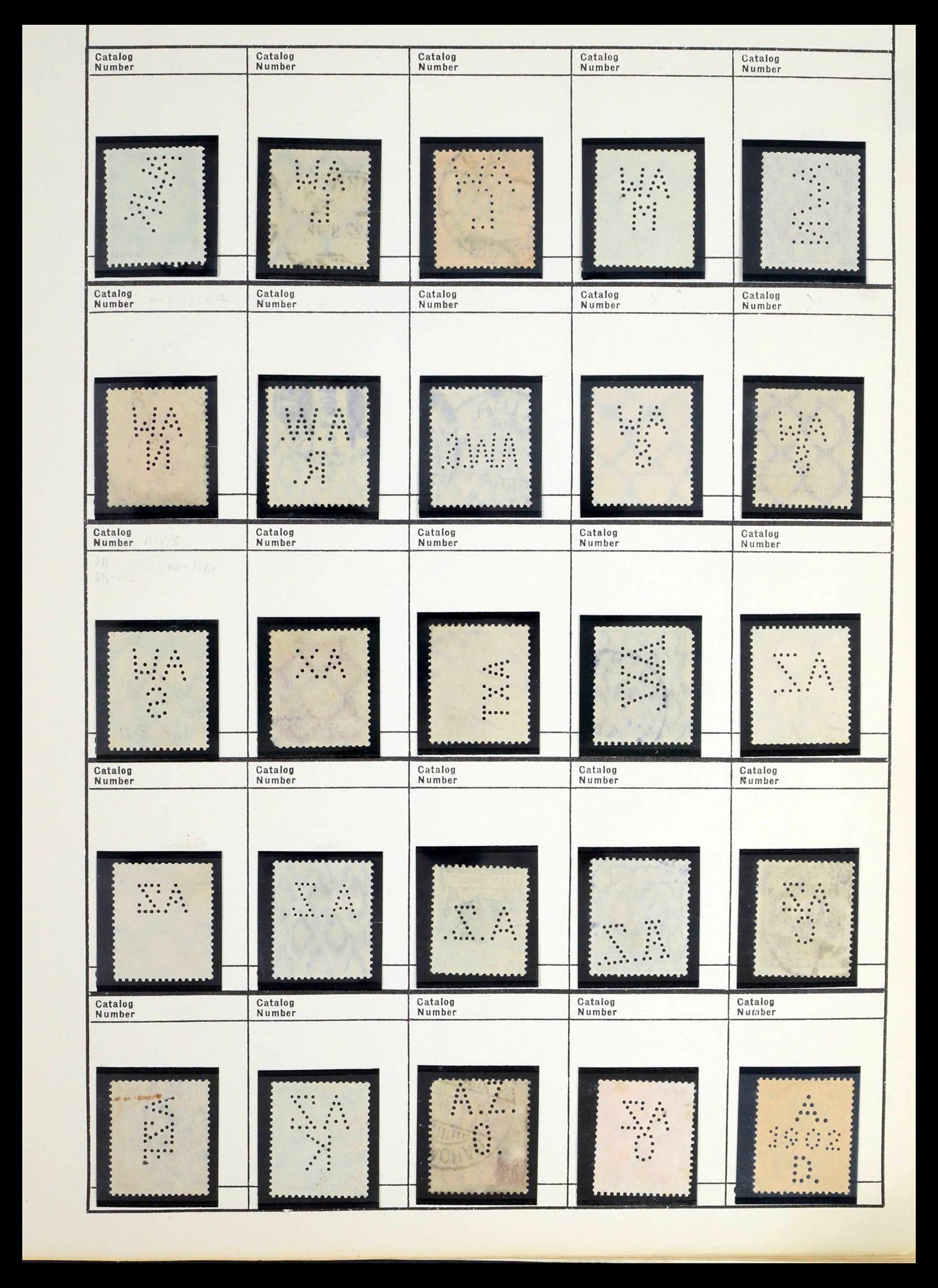 39480 0049 - Stamp collection 39480 German Reich perfins 1880-1955.
