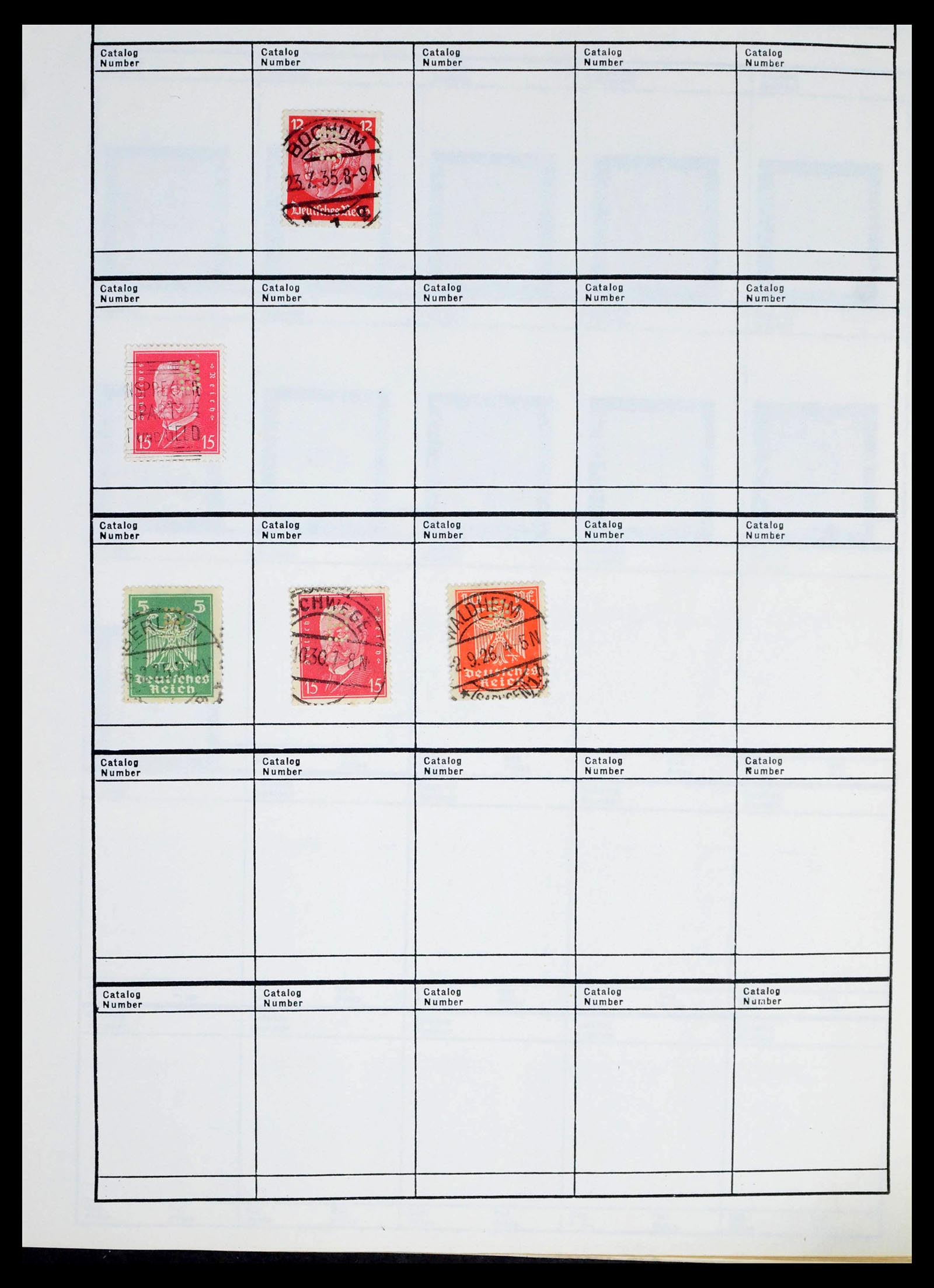 39480 0051 - Stamp collection 39480 German Reich perfins 1880-1955.