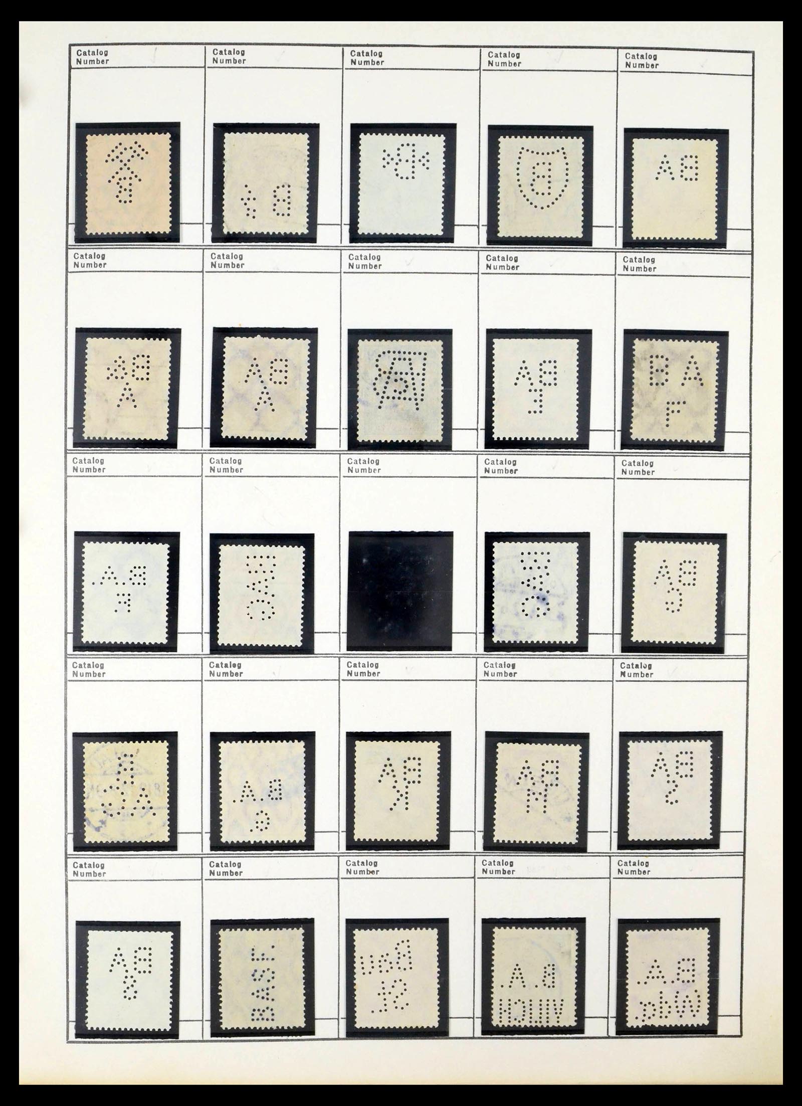 39480 0053 - Stamp collection 39480 German Reich perfins 1880-1955.