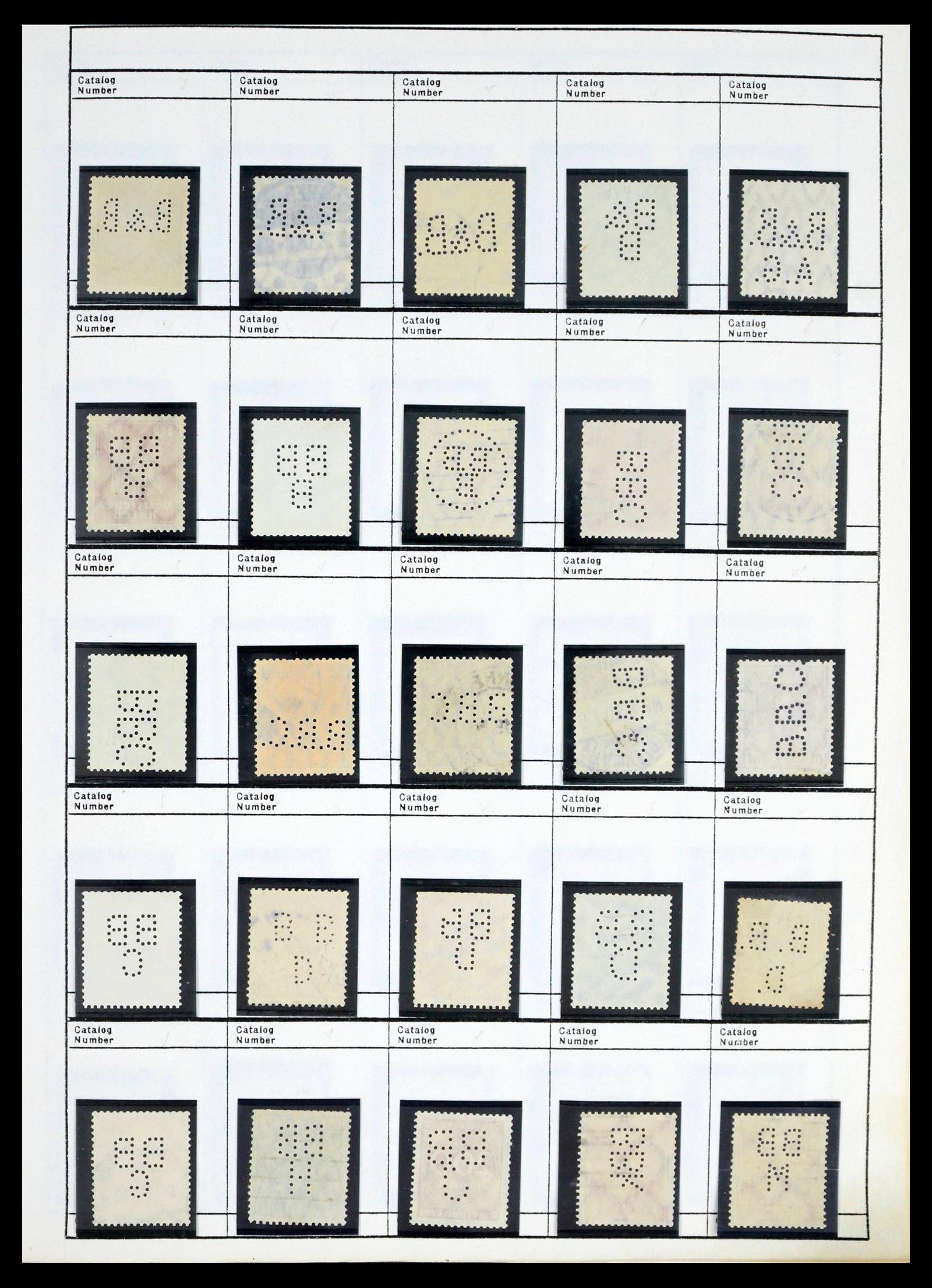 39480 0055 - Stamp collection 39480 German Reich perfins 1880-1955.