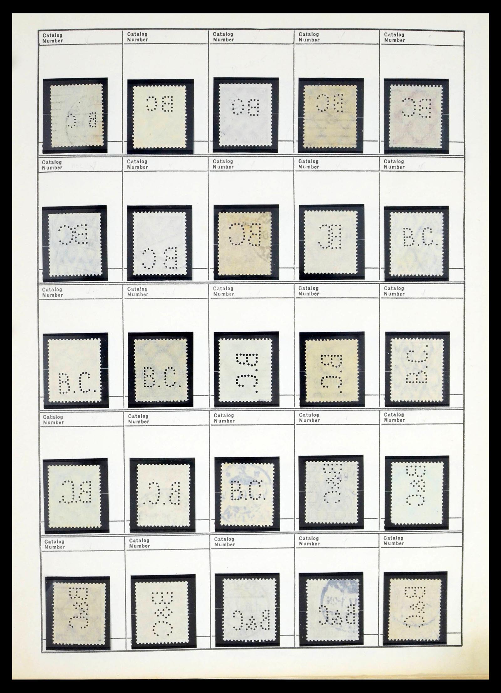 39480 0057 - Stamp collection 39480 German Reich perfins 1880-1955.