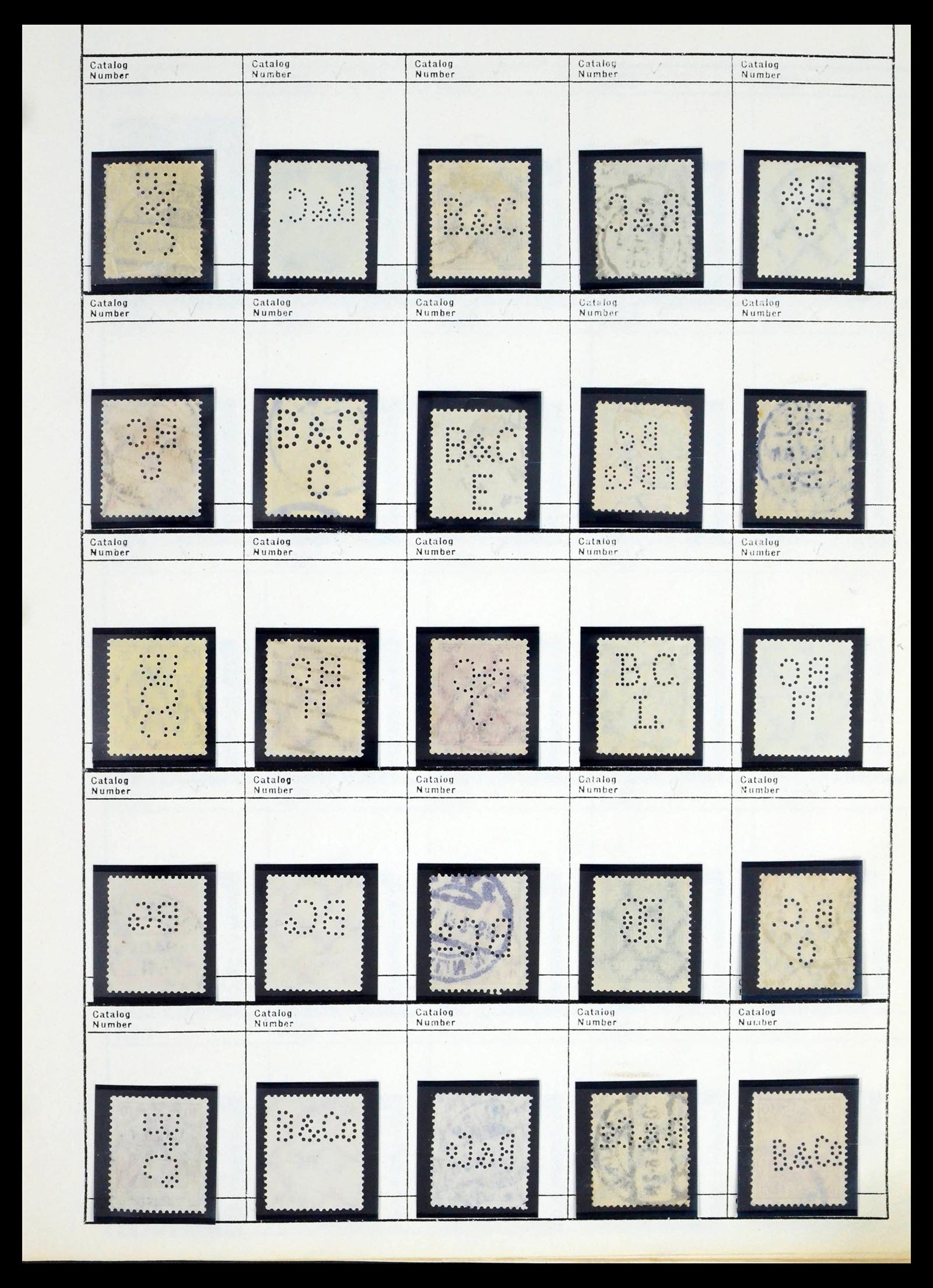 39480 0058 - Stamp collection 39480 German Reich perfins 1880-1955.