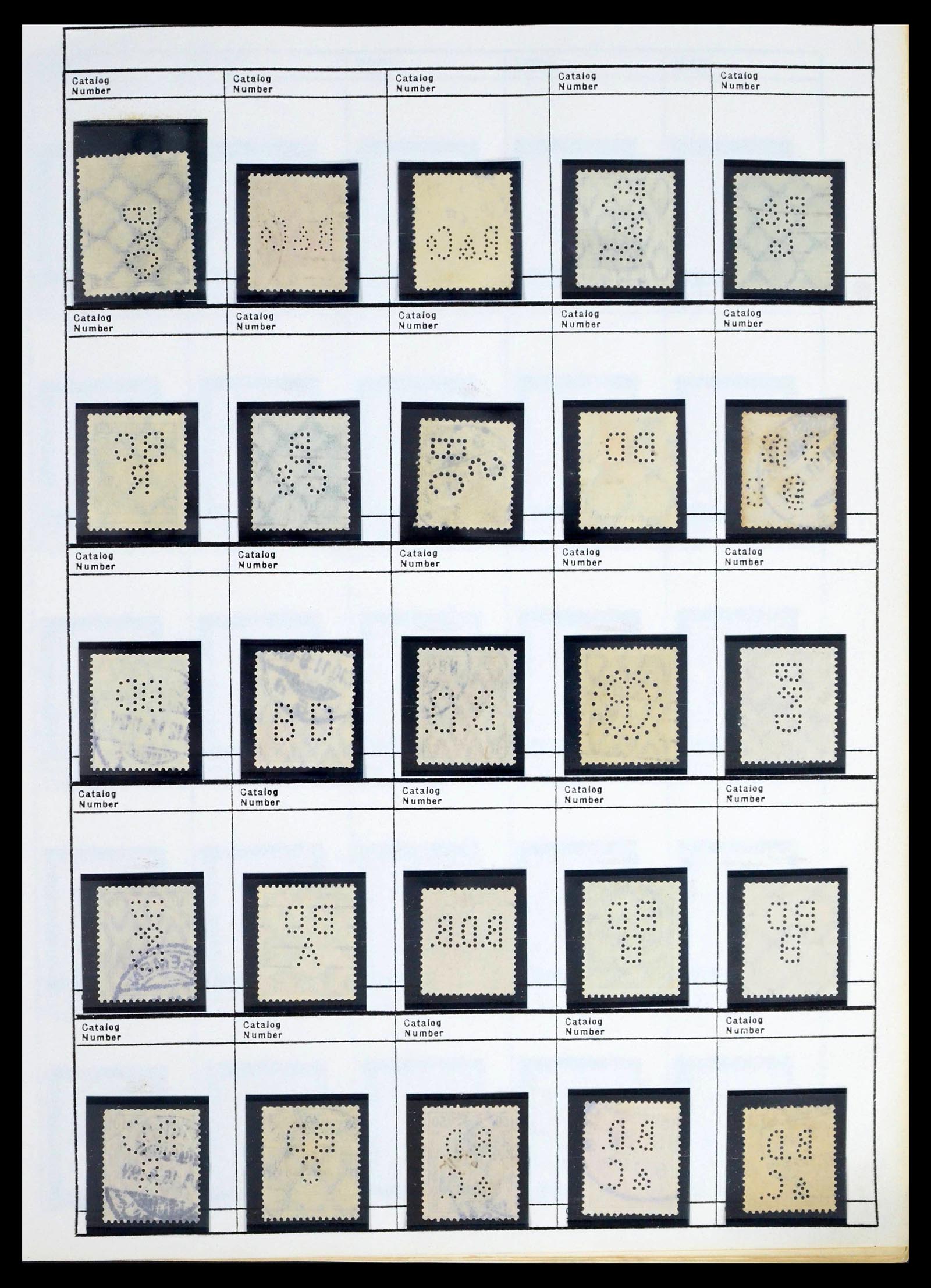 39480 0059 - Stamp collection 39480 German Reich perfins 1880-1955.