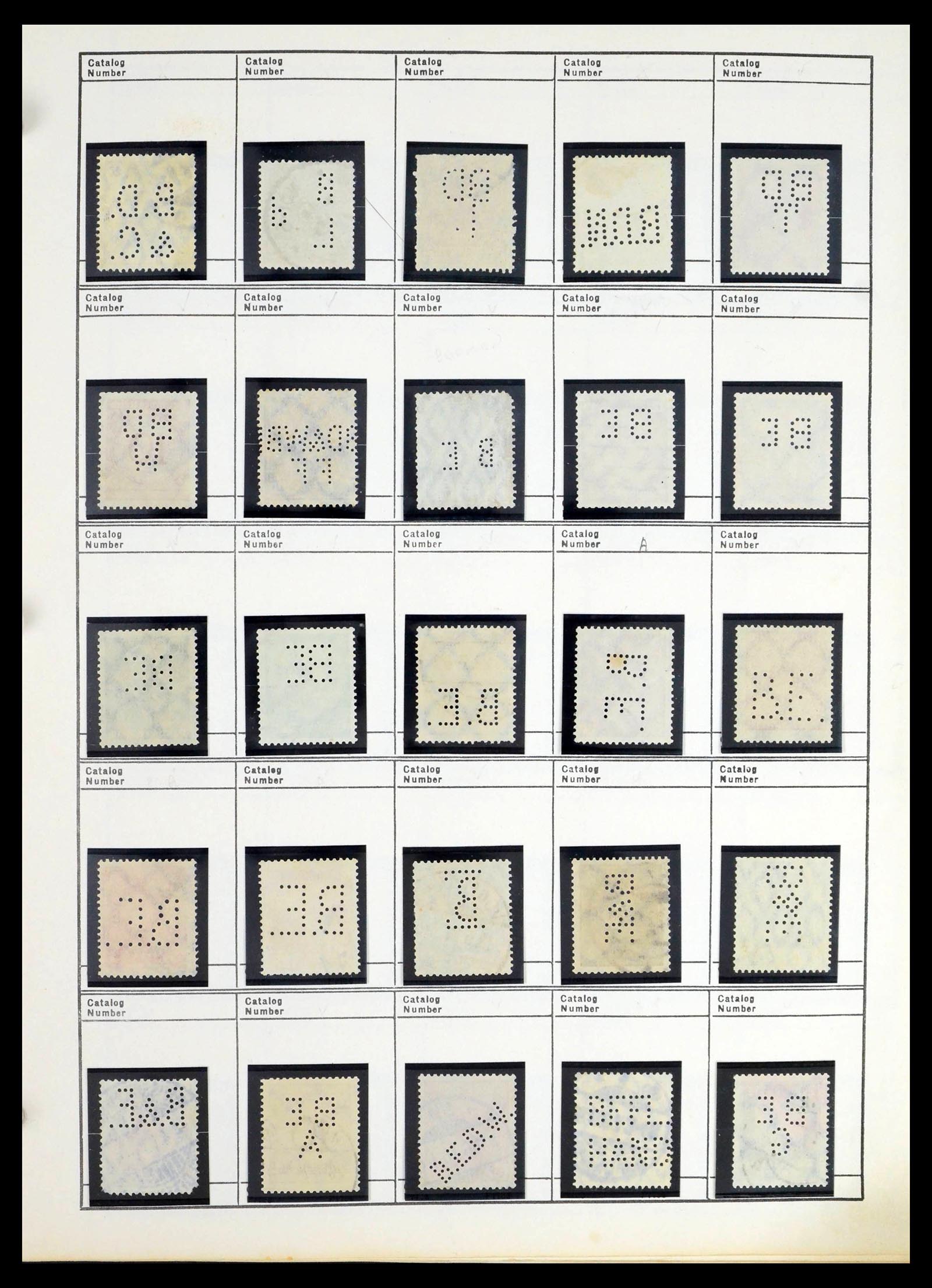 39480 0060 - Stamp collection 39480 German Reich perfins 1880-1955.