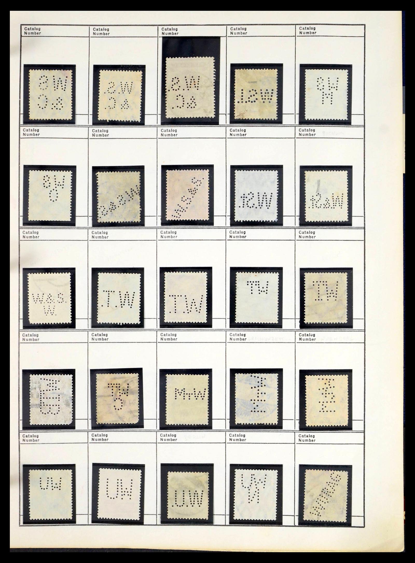 39480 0582 - Stamp collection 39480 German Reich perfins 1880-1955.