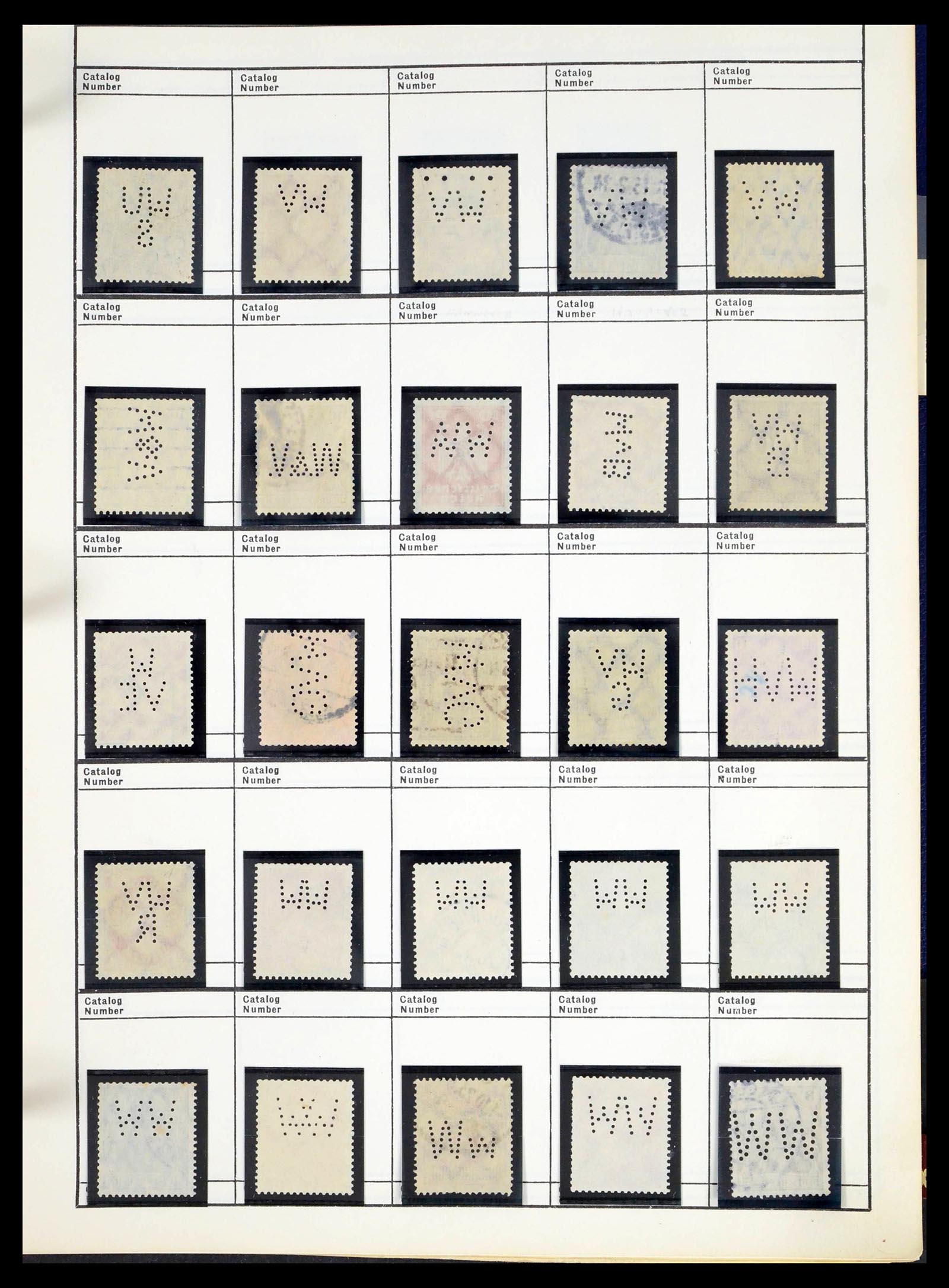 39480 0583 - Stamp collection 39480 German Reich perfins 1880-1955.