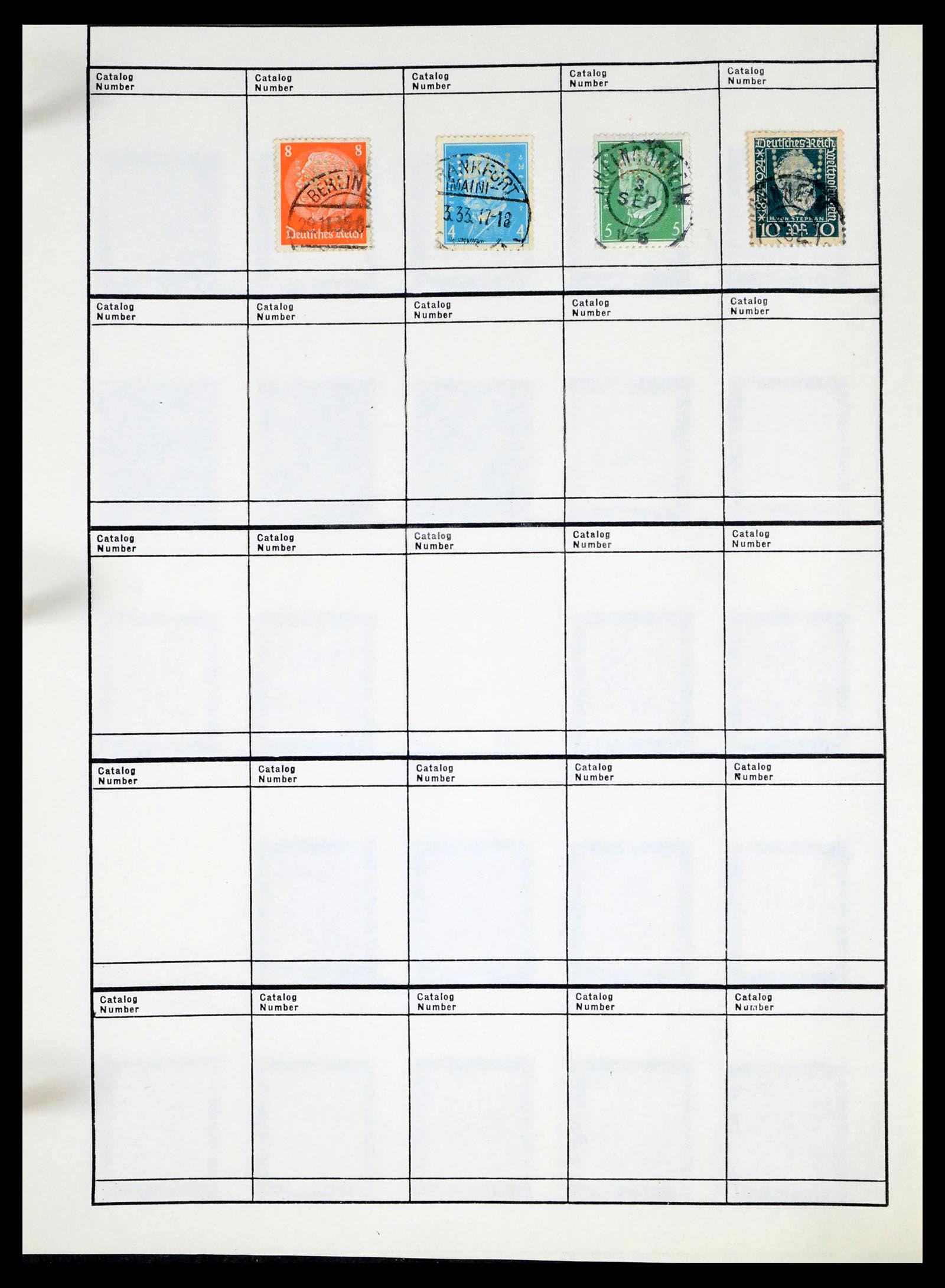 39480 0585 - Stamp collection 39480 German Reich perfins 1880-1955.