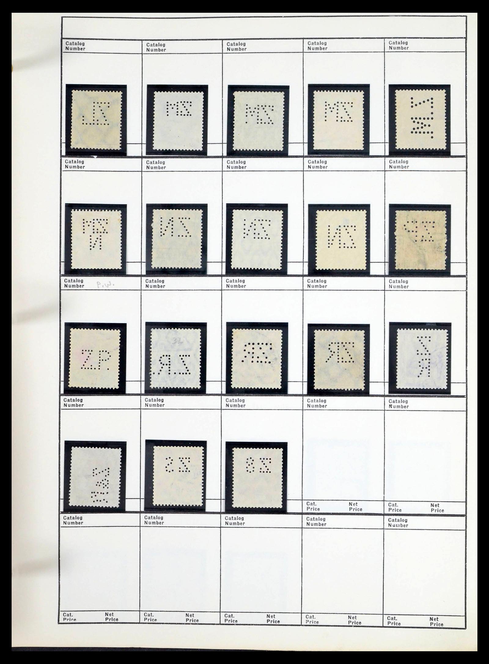 39480 0591 - Stamp collection 39480 German Reich perfins 1880-1955.