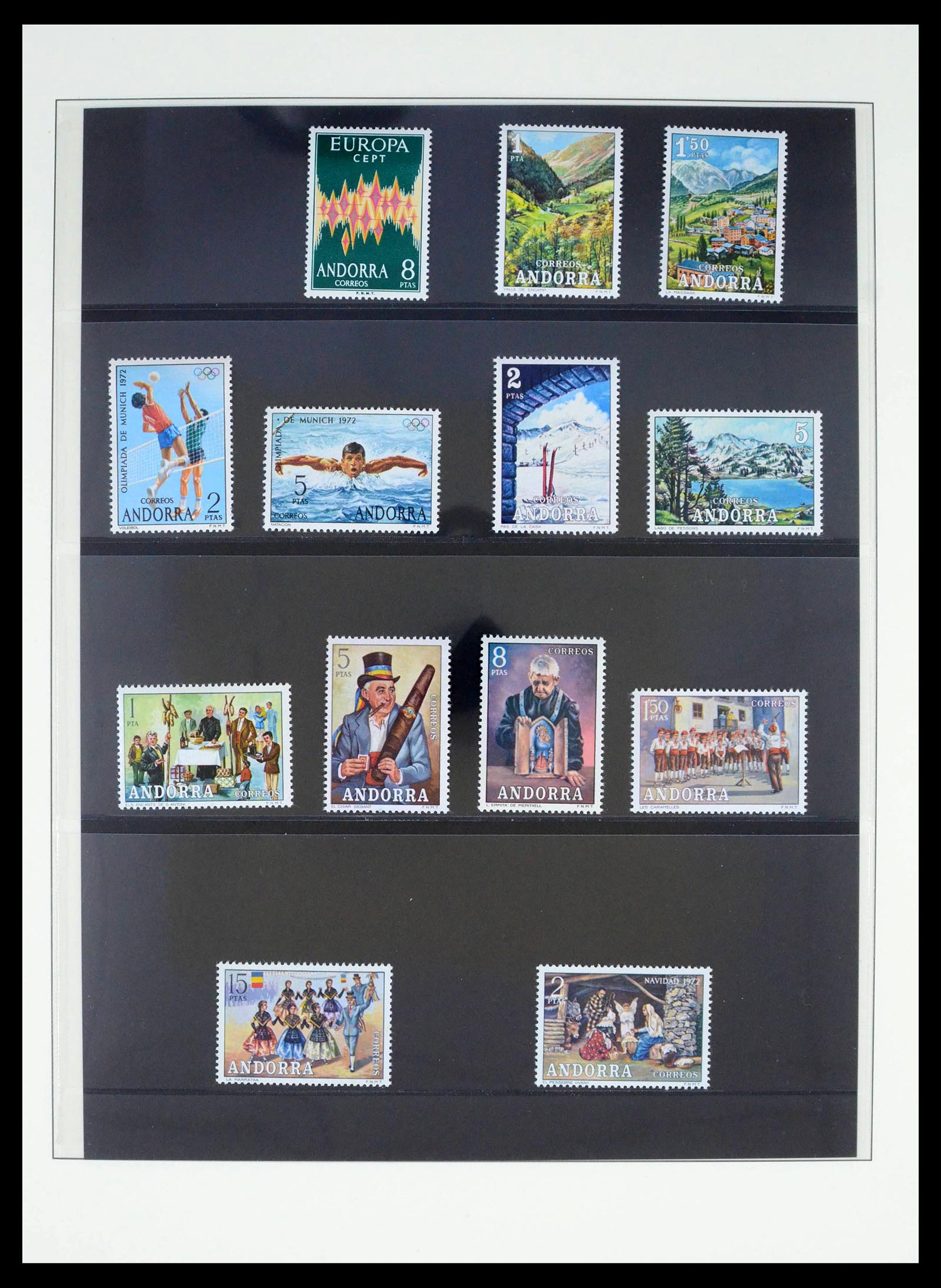 39483 0005 - Postzegelverzameling 39483 Spaans Andorra 1928-2004.