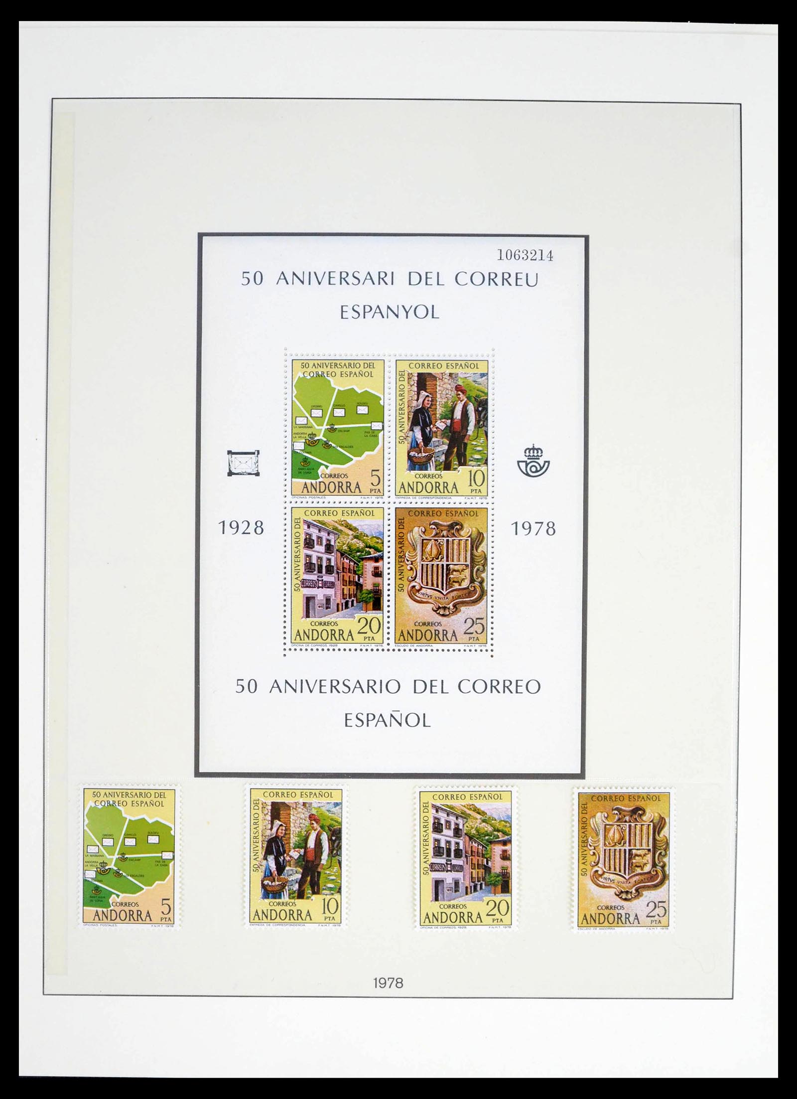 39483 0009 - Postzegelverzameling 39483 Spaans Andorra 1928-2004.