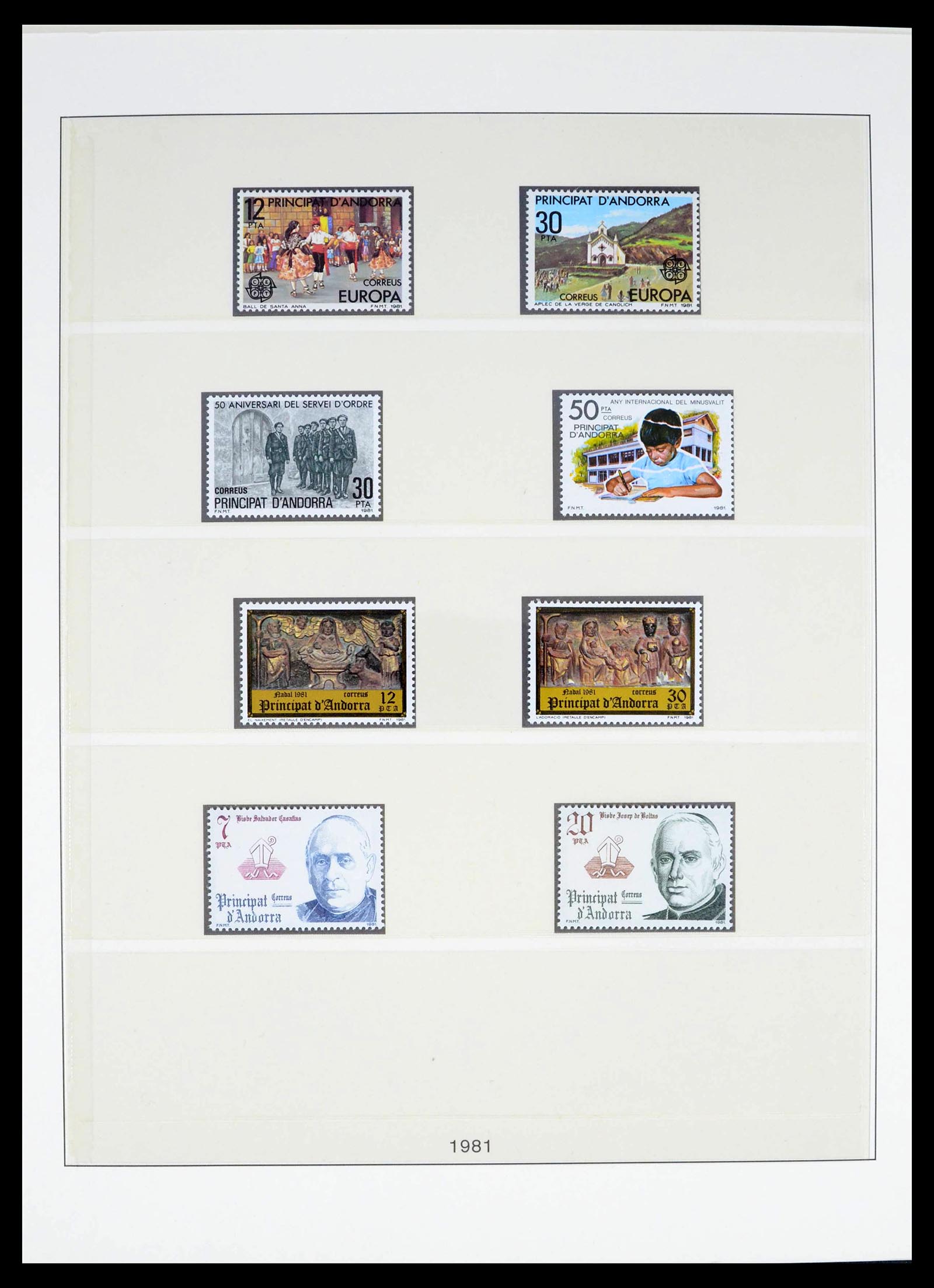 39483 0012 - Postzegelverzameling 39483 Spaans Andorra 1928-2004.