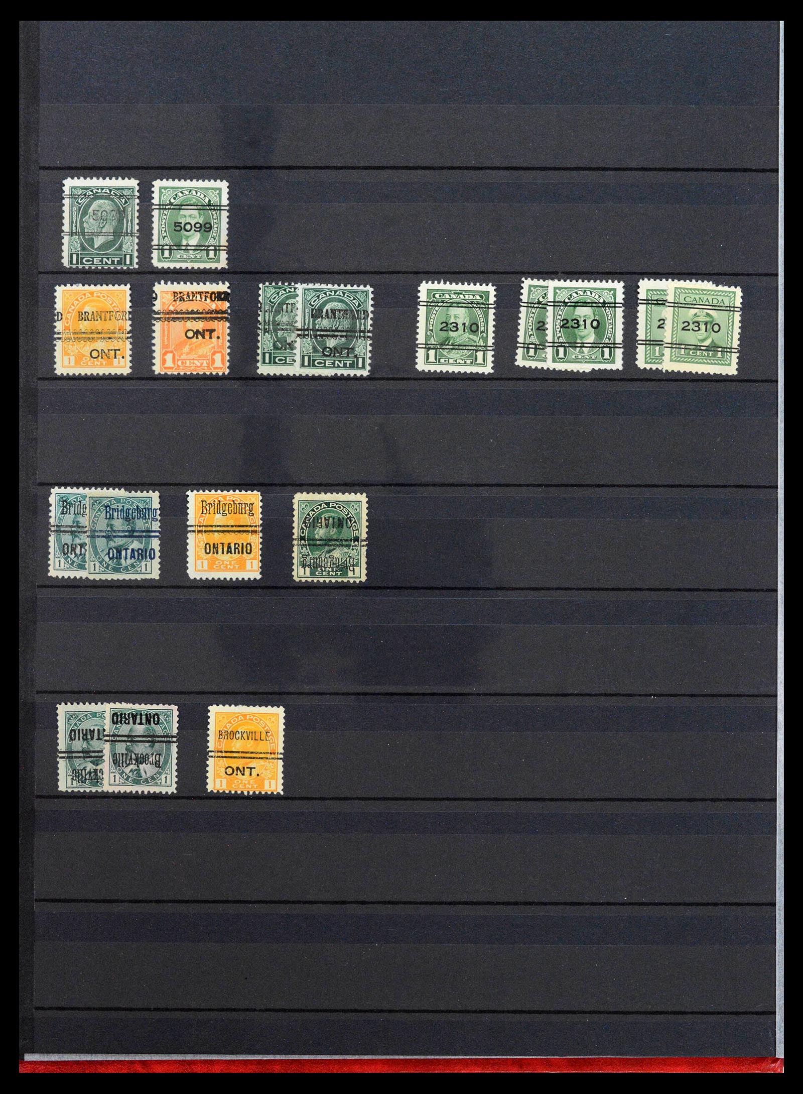 39484 0004 - Stamp collection 39484 Canada precancels 1880-1970.