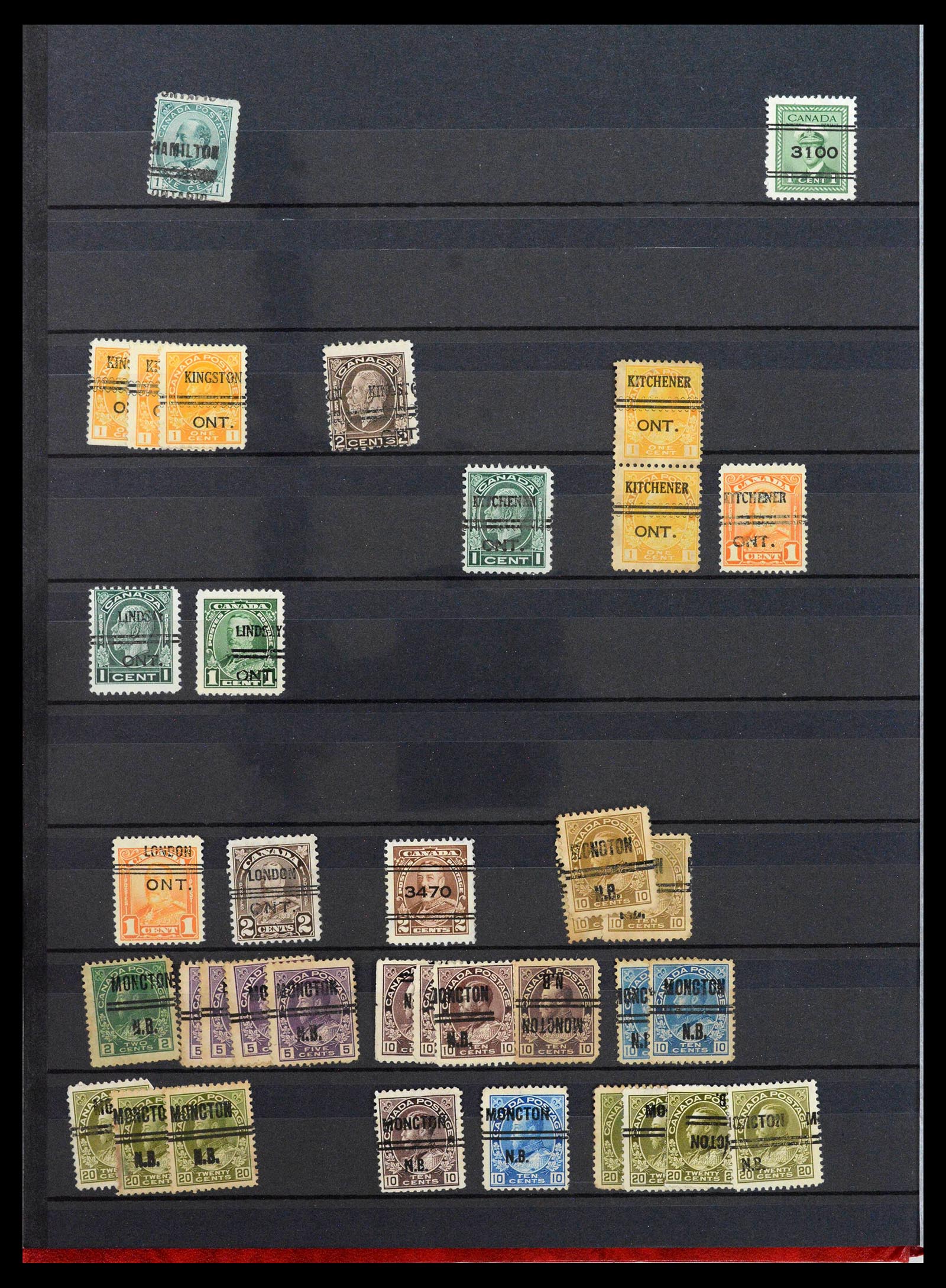 39484 0006 - Stamp collection 39484 Canada precancels 1880-1970.
