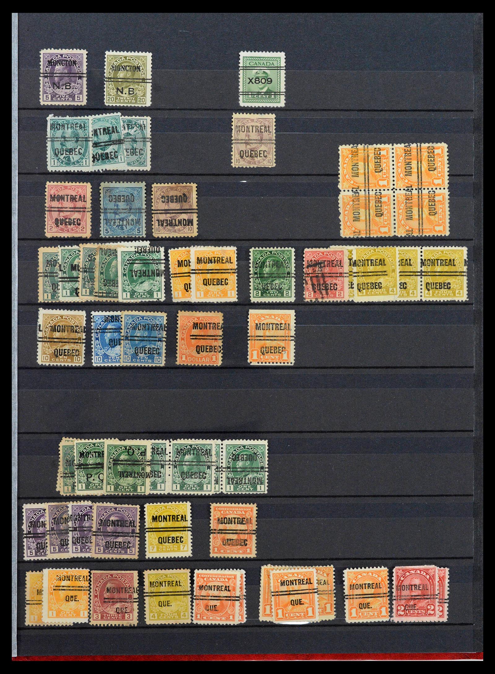 39484 0007 - Postzegelverzameling 39484 Canada voorafstempelingen 1880-1970.