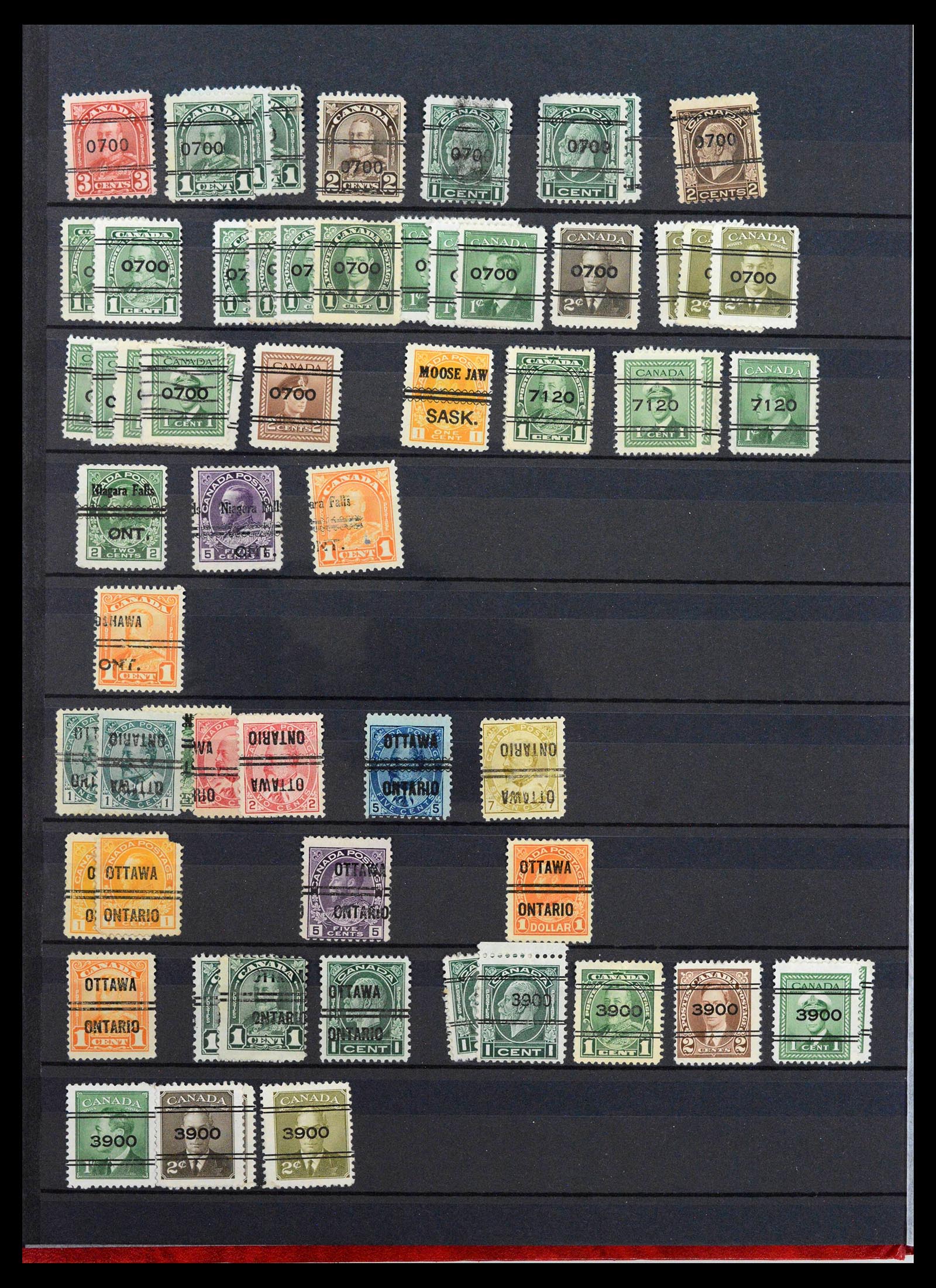 39484 0008 - Stamp collection 39484 Canada precancels 1880-1970.
