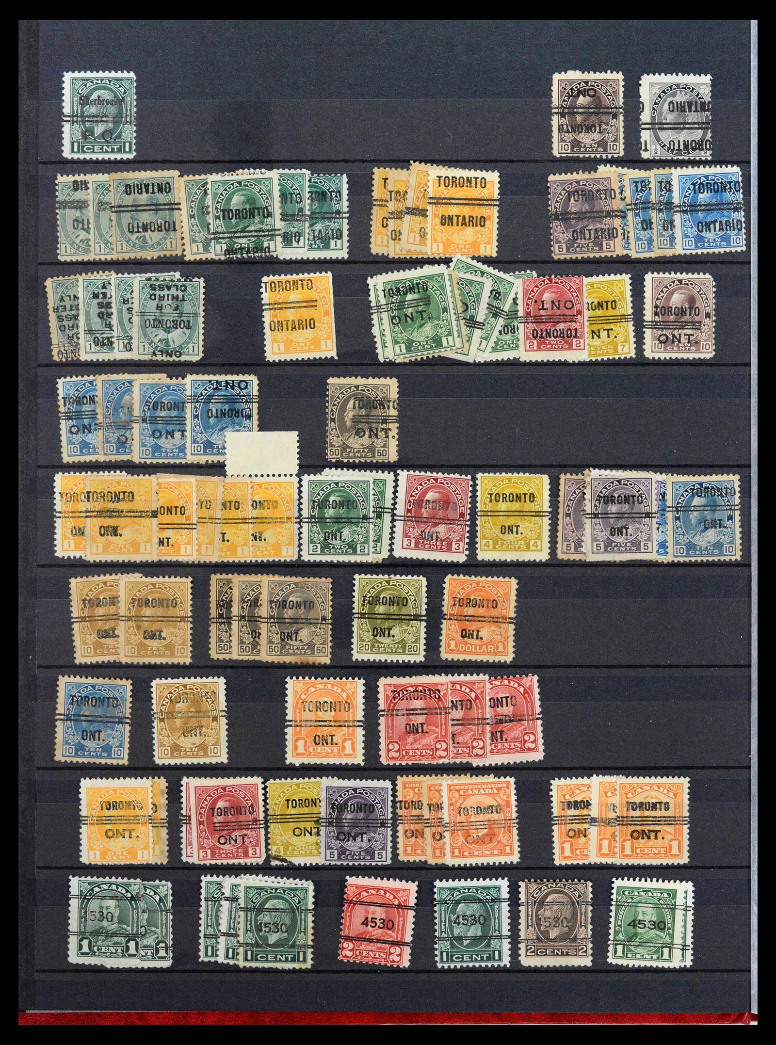 39484 0010 - Stamp collection 39484 Canada precancels 1880-1970.