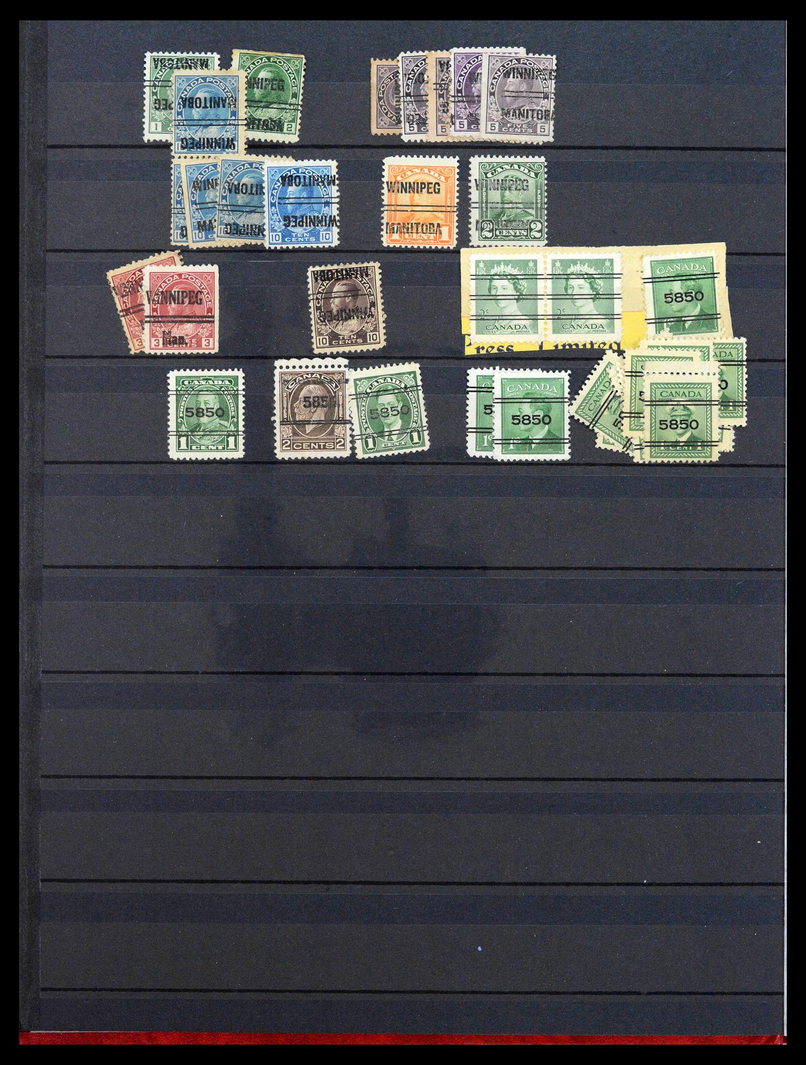 39484 0012 - Postzegelverzameling 39484 Canada voorafstempelingen 1880-1970.