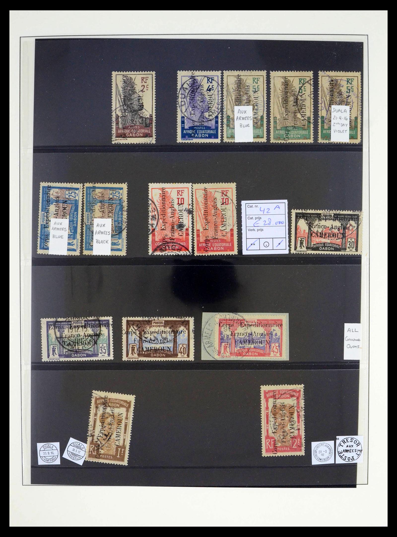 39485 0006 - Postzegelverzameling 39485 Kameroen 1915-1928.