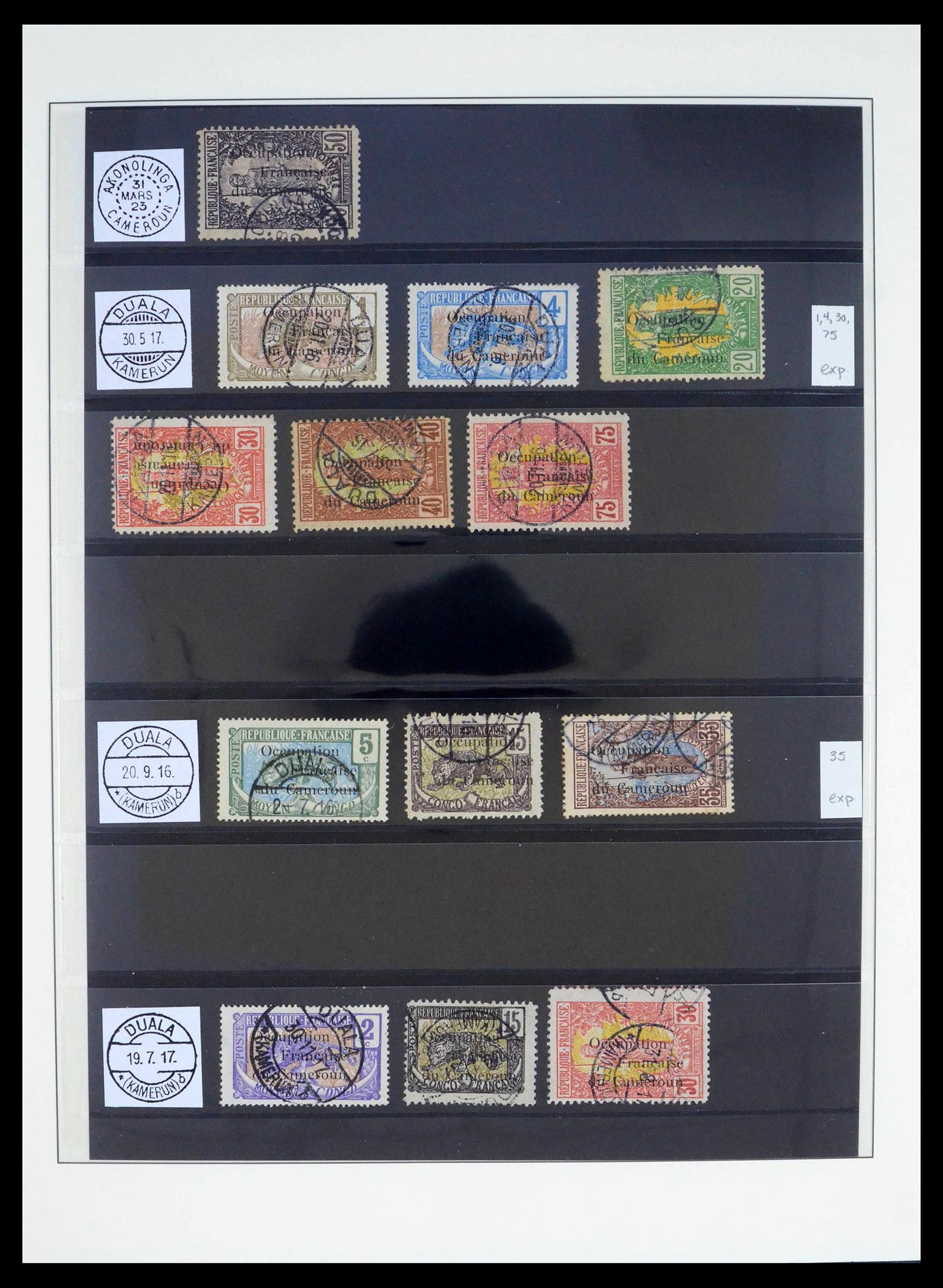 39485 0012 - Postzegelverzameling 39485 Kameroen 1915-1928.