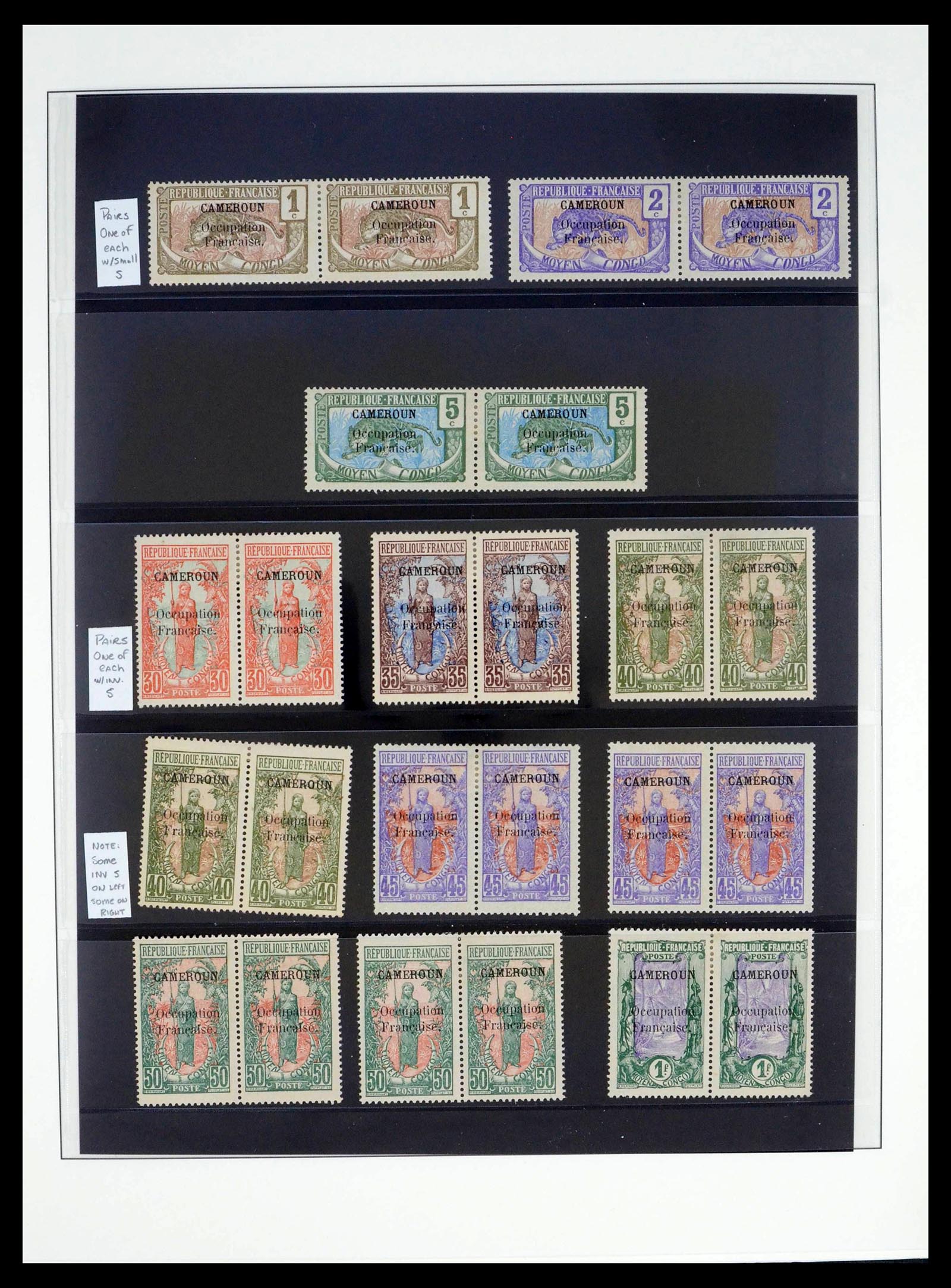39485 0016 - Postzegelverzameling 39485 Kameroen 1915-1928.