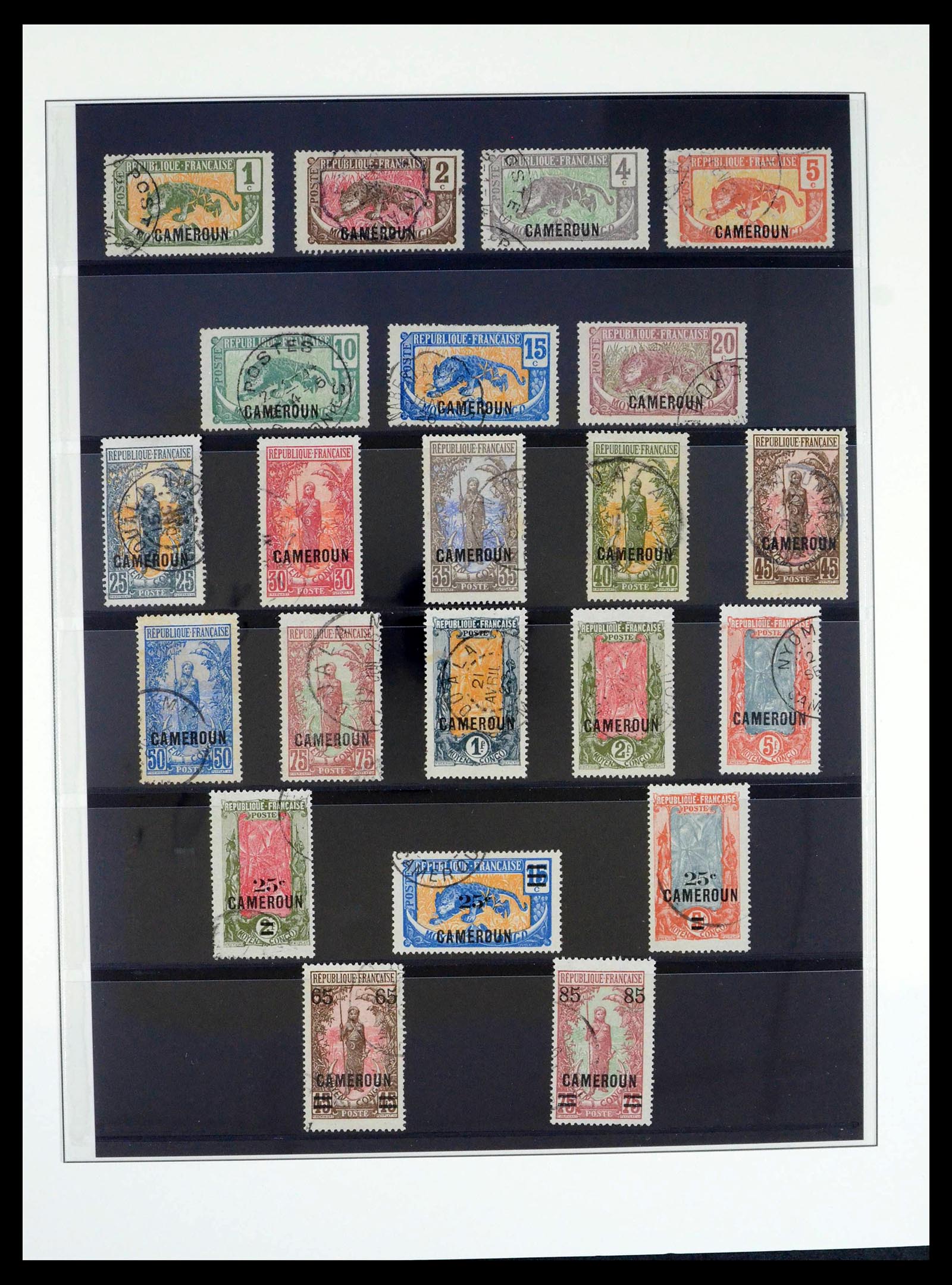 39485 0025 - Postzegelverzameling 39485 Kameroen 1915-1928.