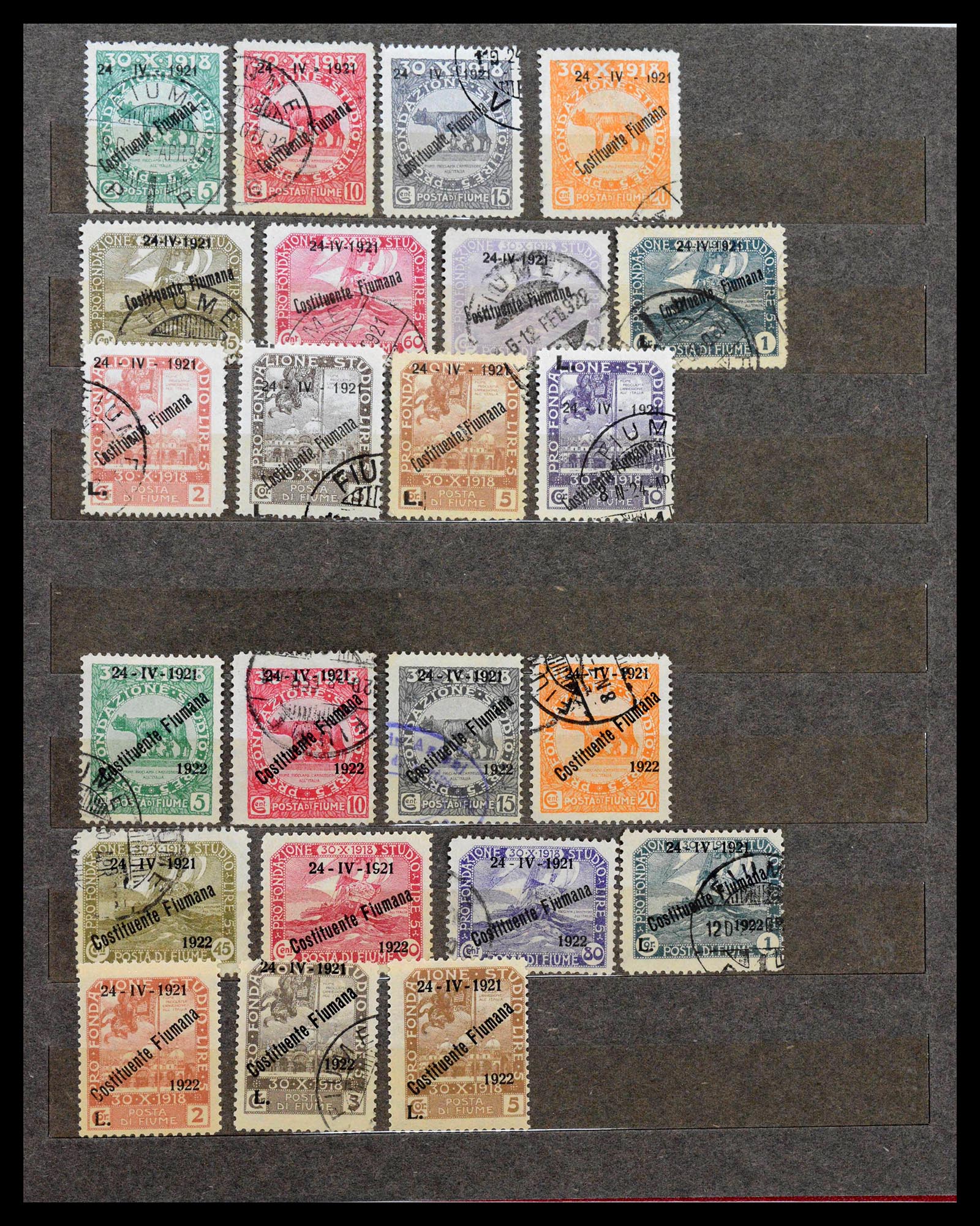 39486 0011 - Stamp collection 39486 Fiume 1918-1924.