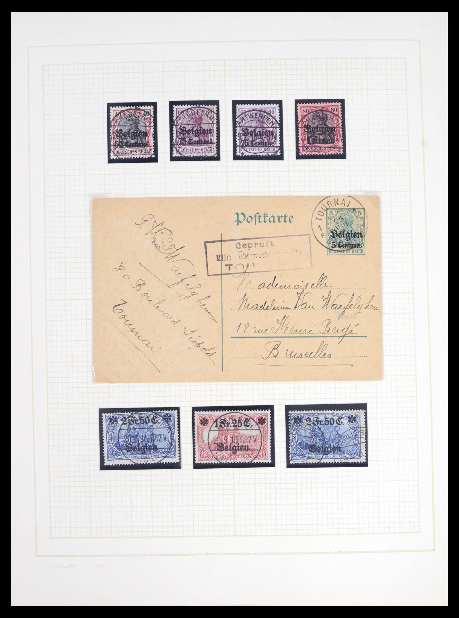 39495 0004 - Postzegelverzameling 39495 Duitse bezettingen en gebieden 1914-1921.