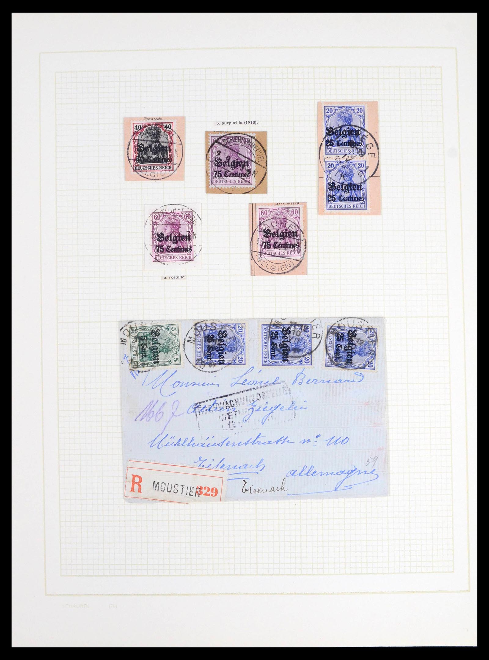 39495 0006 - Postzegelverzameling 39495 Duitse bezettingen en gebieden 1914-1921.