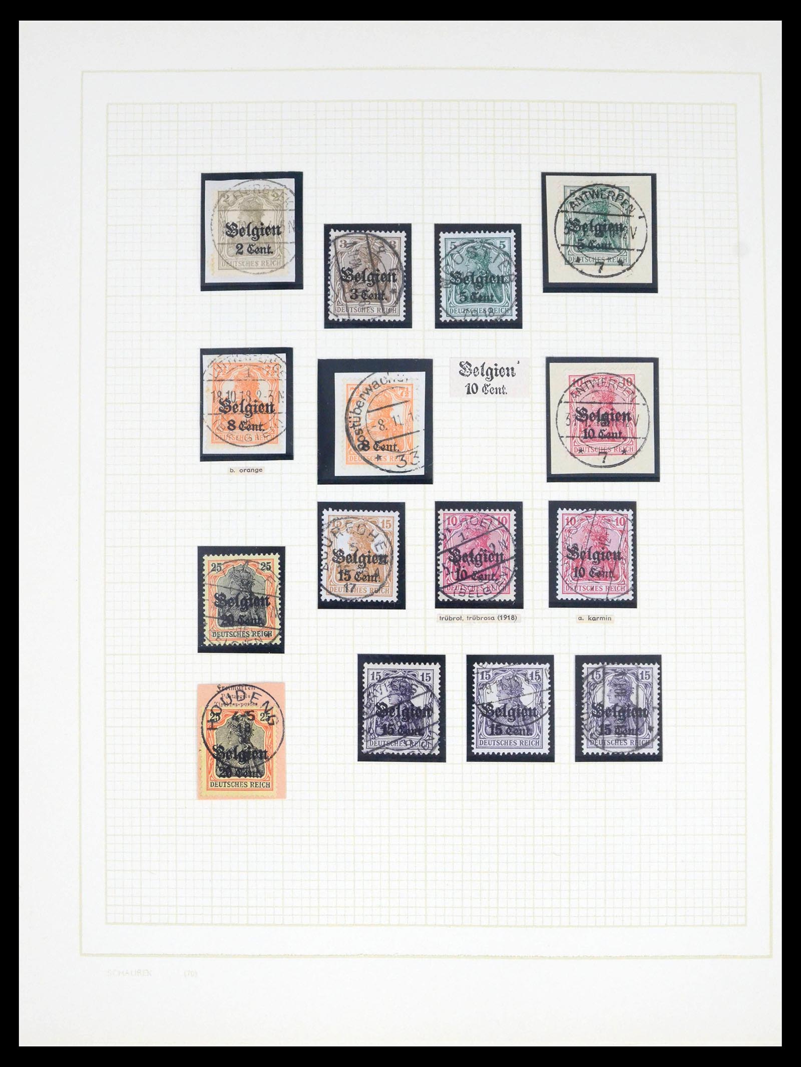 39495 0011 - Postzegelverzameling 39495 Duitse bezettingen en gebieden 1914-1921.
