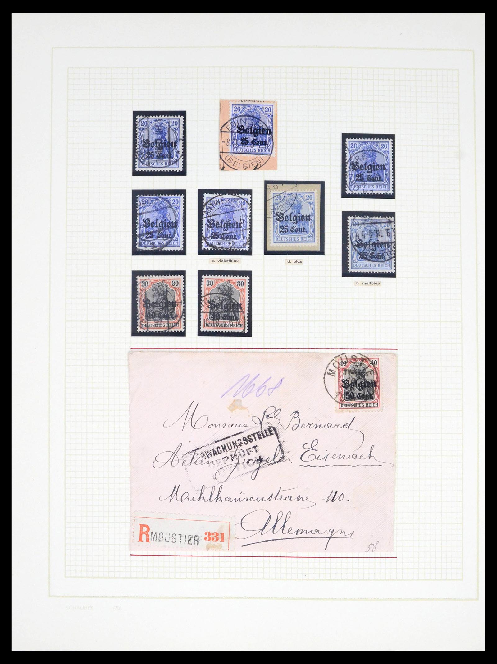 39495 0012 - Postzegelverzameling 39495 Duitse bezettingen en gebieden 1914-1921.