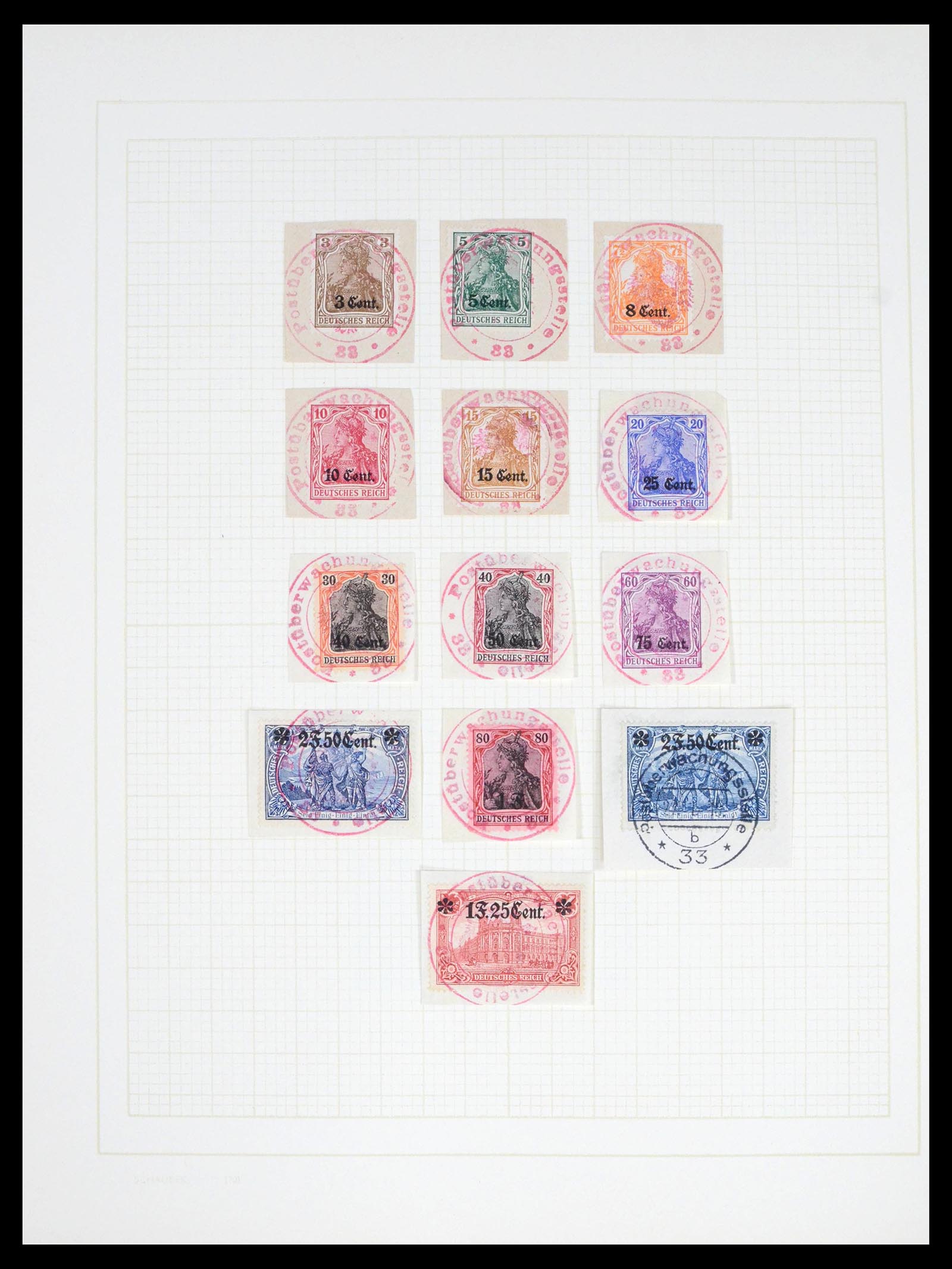 39495 0016 - Postzegelverzameling 39495 Duitse bezettingen en gebieden 1914-1921.