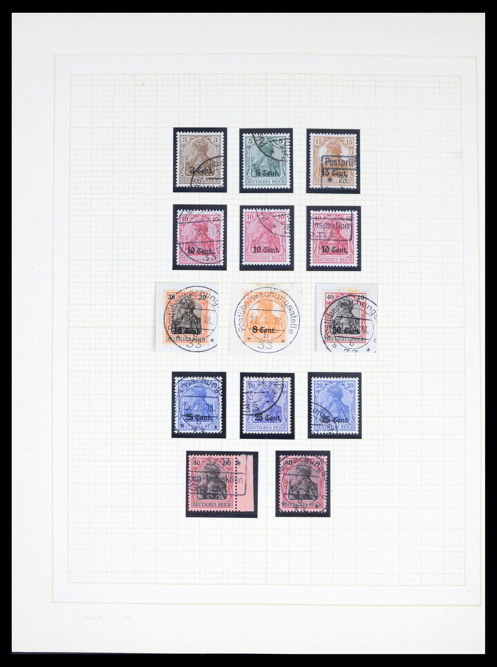 39495 0017 - Postzegelverzameling 39495 Duitse bezettingen en gebieden 1914-1921.
