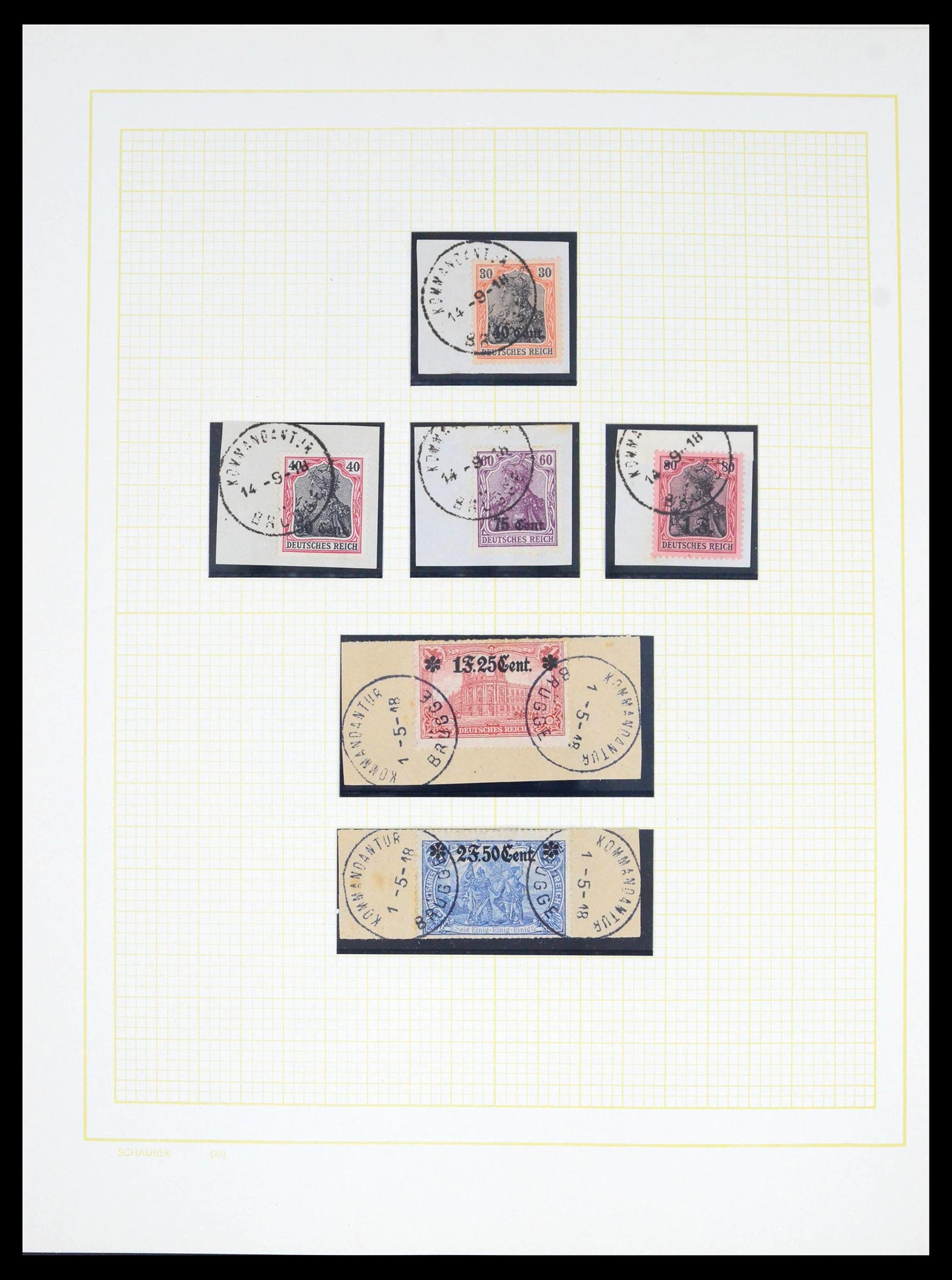 39495 0018 - Postzegelverzameling 39495 Duitse bezettingen en gebieden 1914-1921.