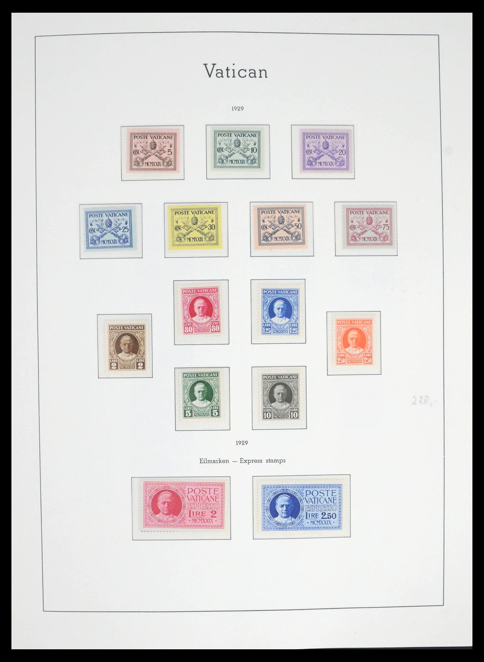 39498 0001 - Postzegelverzameling 39498 Vaticaan 1929-1964.