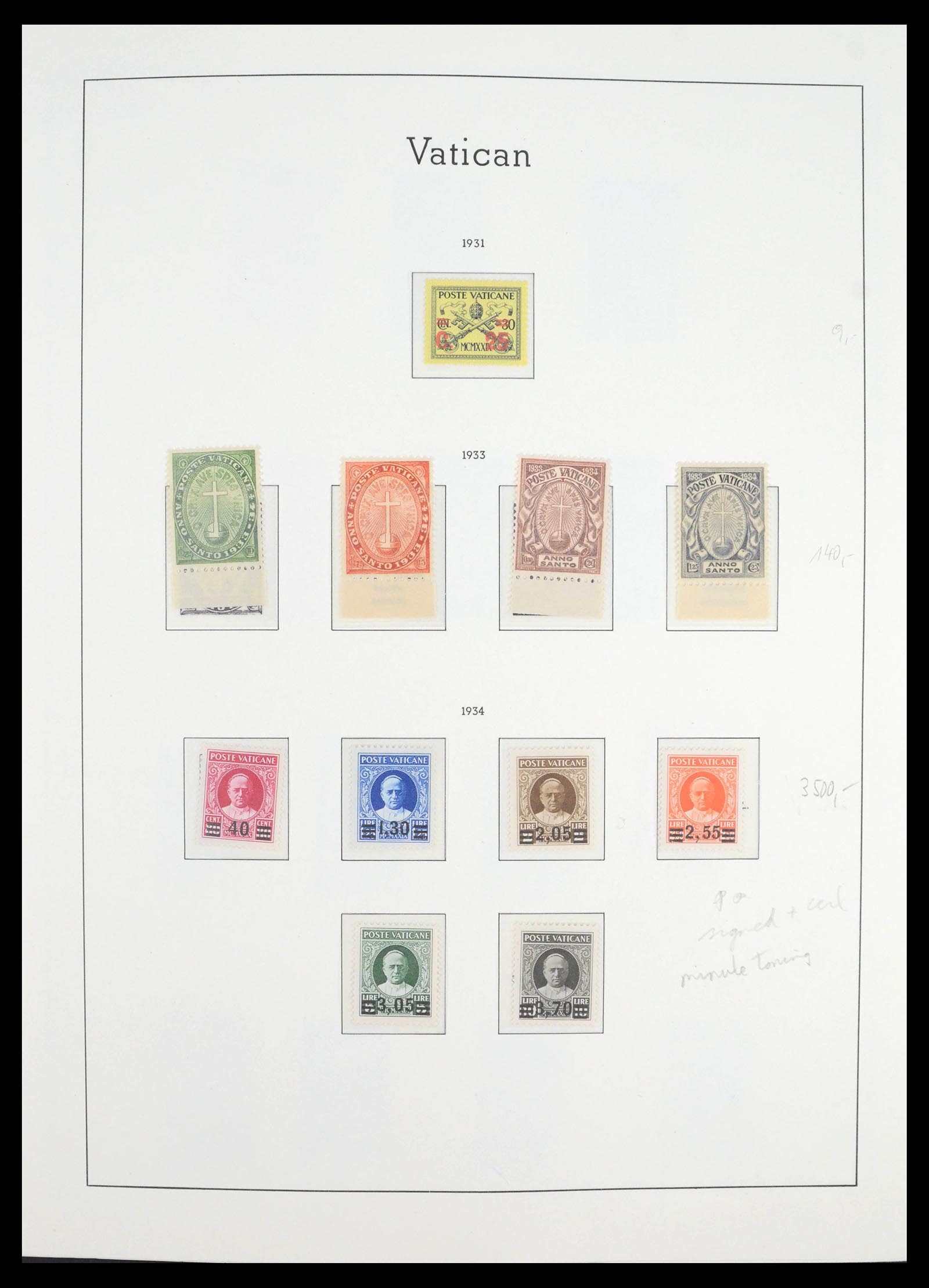39498 0003 - Postzegelverzameling 39498 Vaticaan 1929-1964.