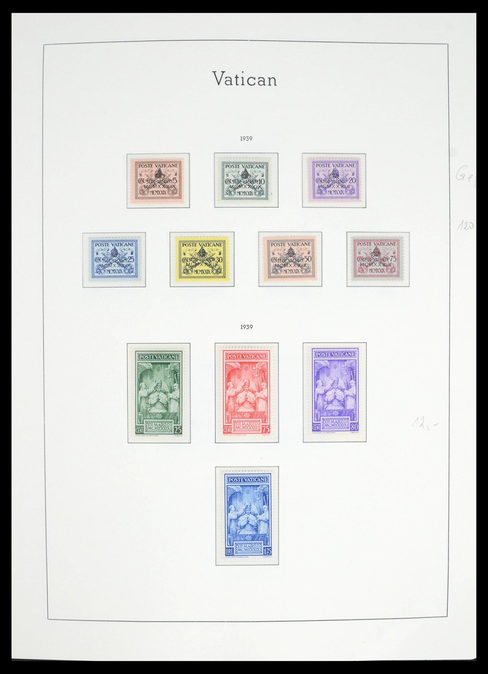 39498 0008 - Postzegelverzameling 39498 Vaticaan 1929-1964.
