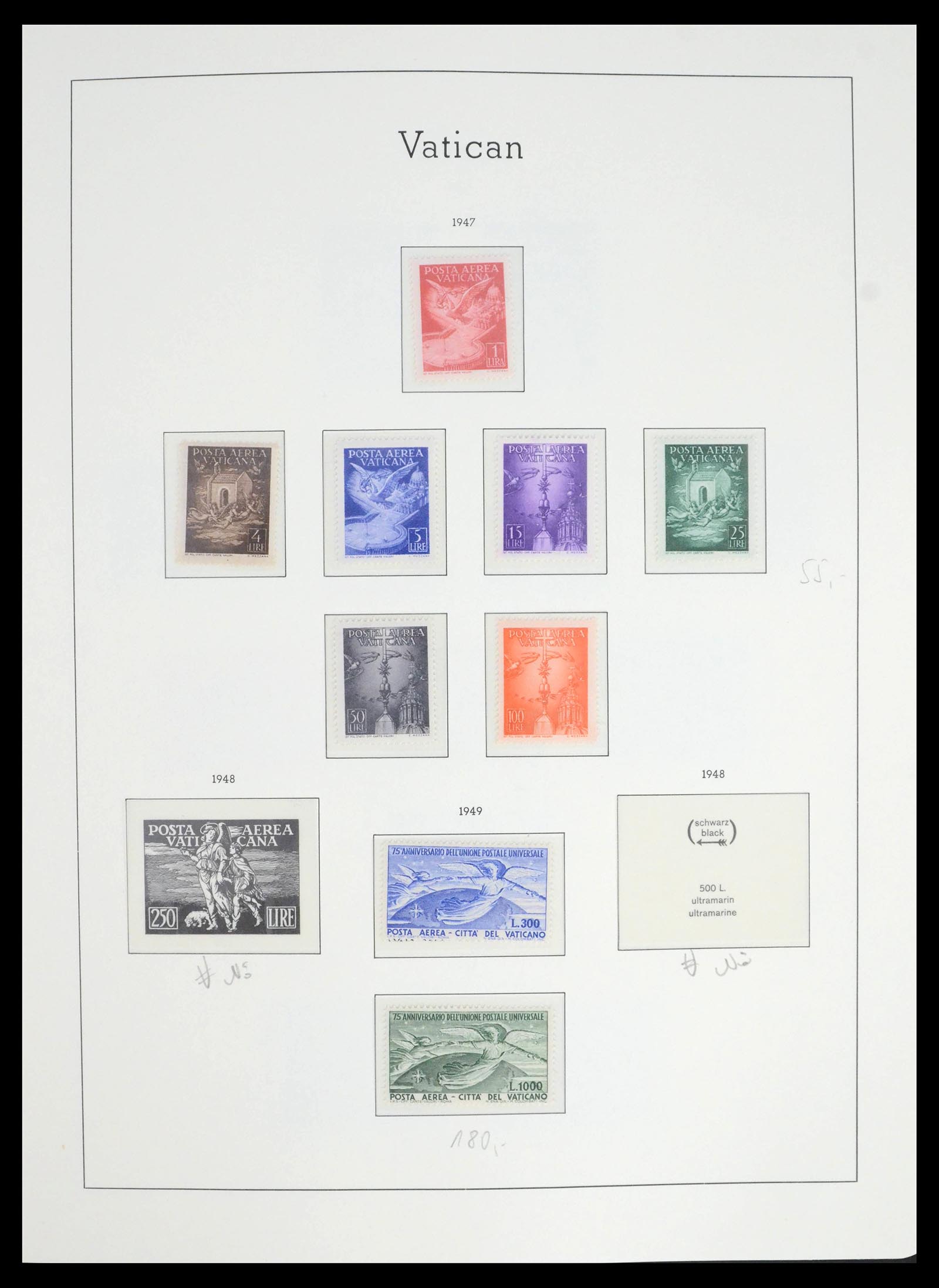 39498 0014 - Postzegelverzameling 39498 Vaticaan 1929-1964.