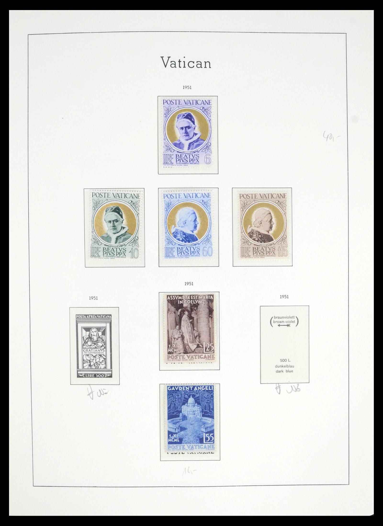 39498 0018 - Postzegelverzameling 39498 Vaticaan 1929-1964.