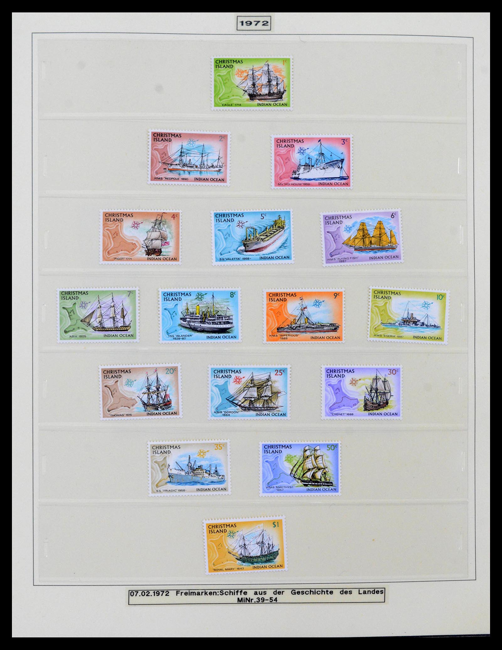 39502 0004 - Stamp collection 39502 Christmas Island 1958-2015.