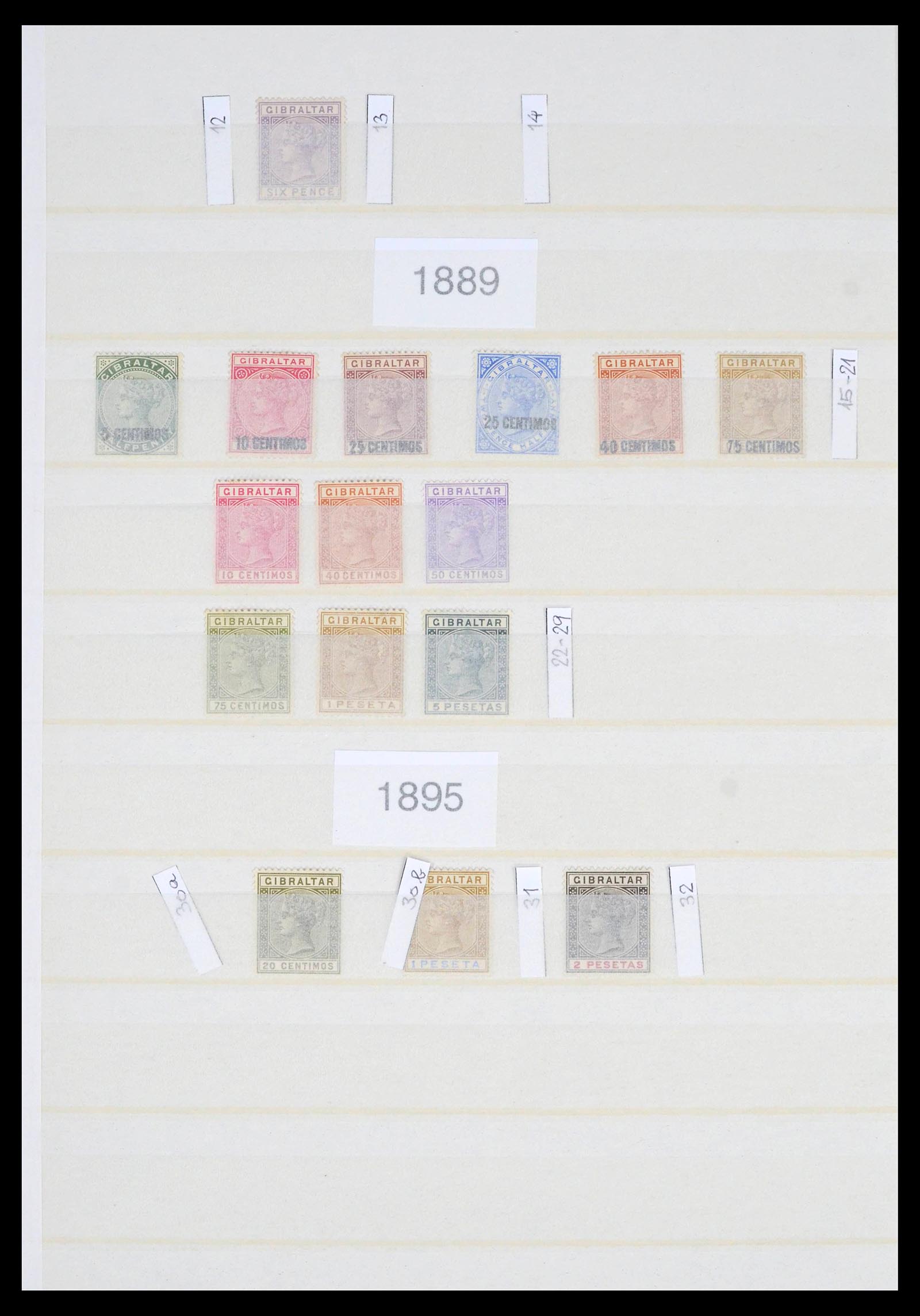 39503 0003 - Postzegelverzameling 39503 Gibraltar 1886-2013.