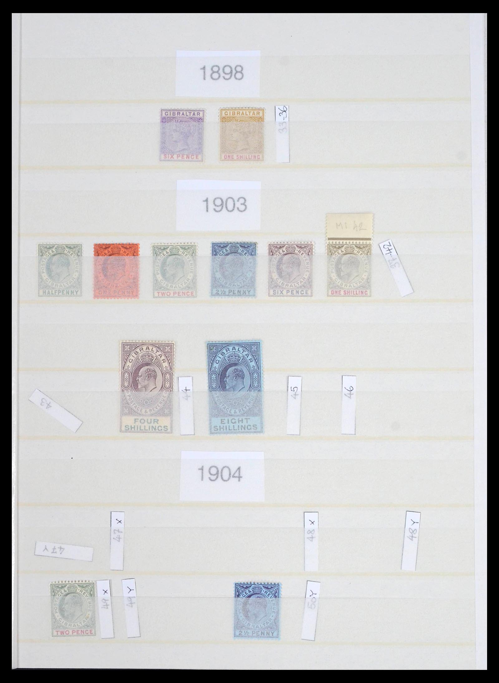 39503 0004 - Postzegelverzameling 39503 Gibraltar 1886-2013.