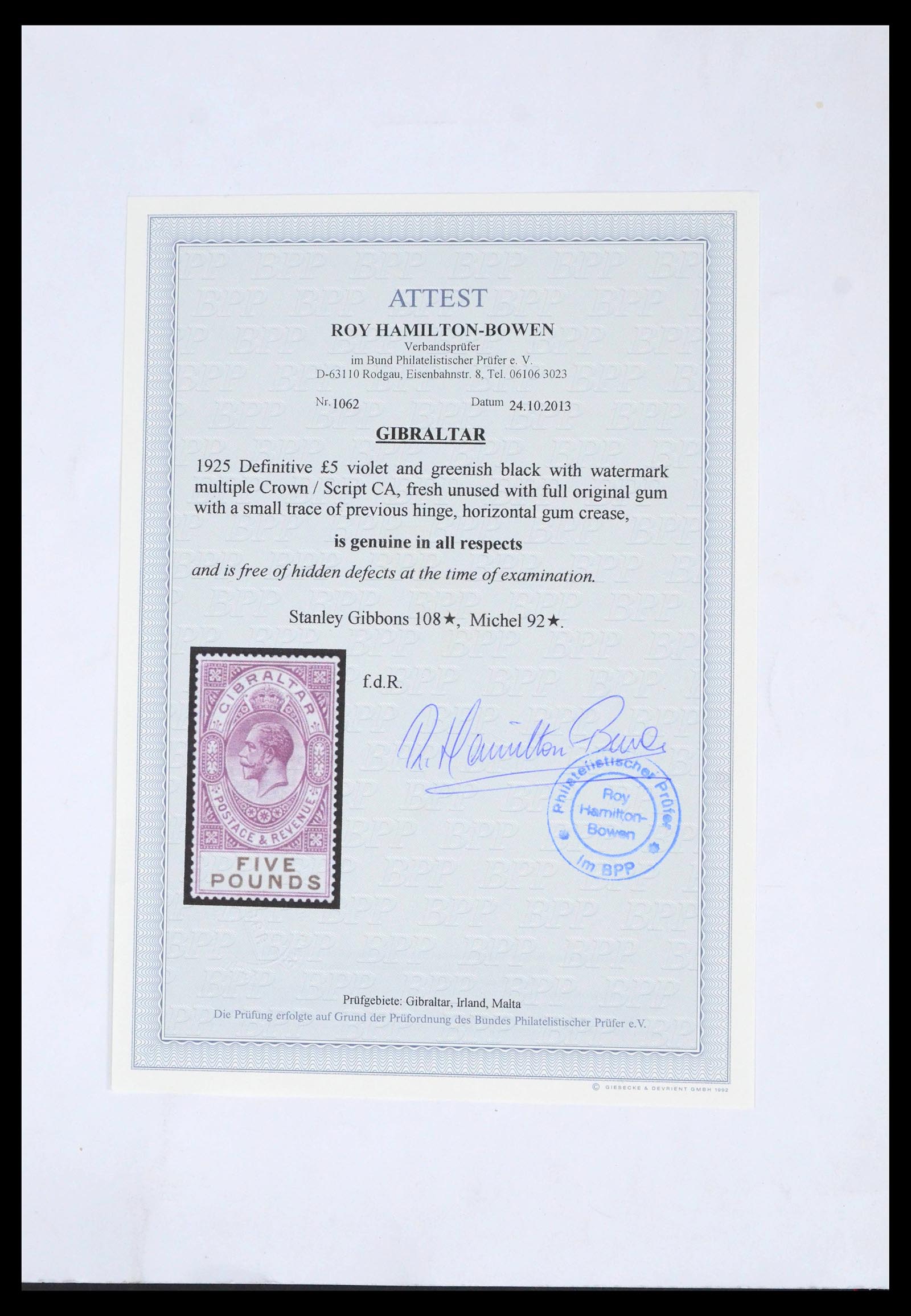 39503 0008 - Postzegelverzameling 39503 Gibraltar 1886-2013.